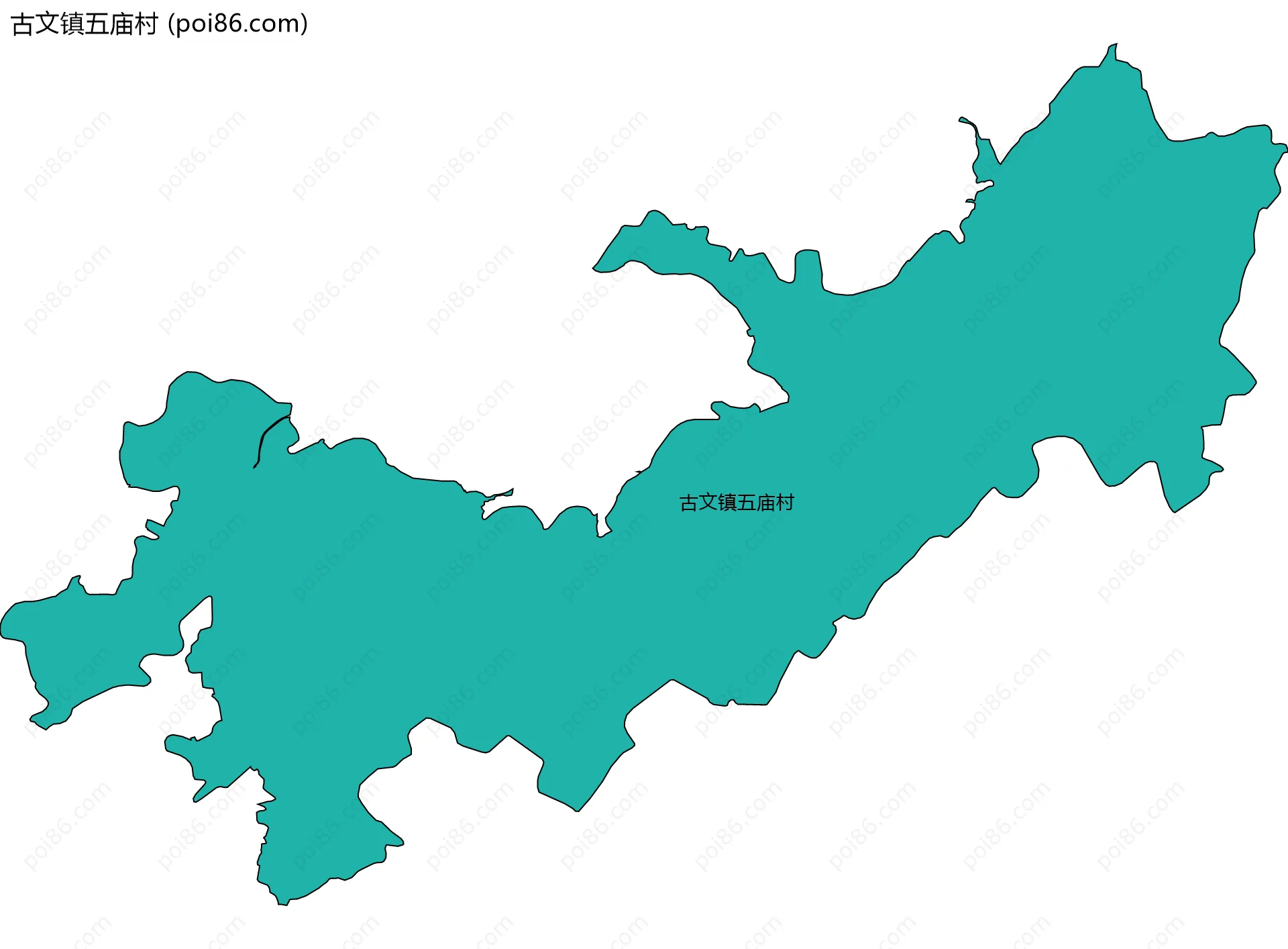 古文镇五庙村边界地图
