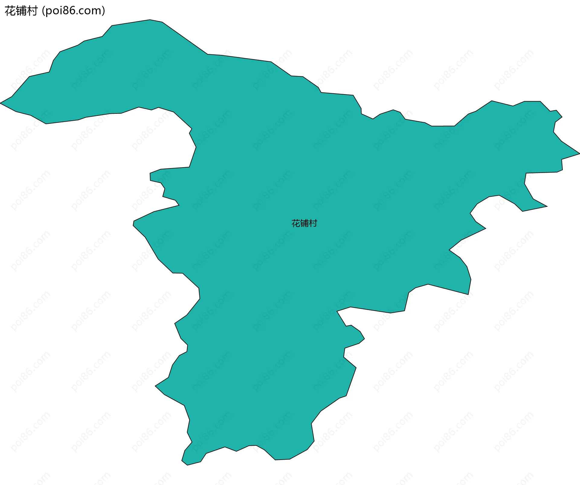 花铺村边界地图