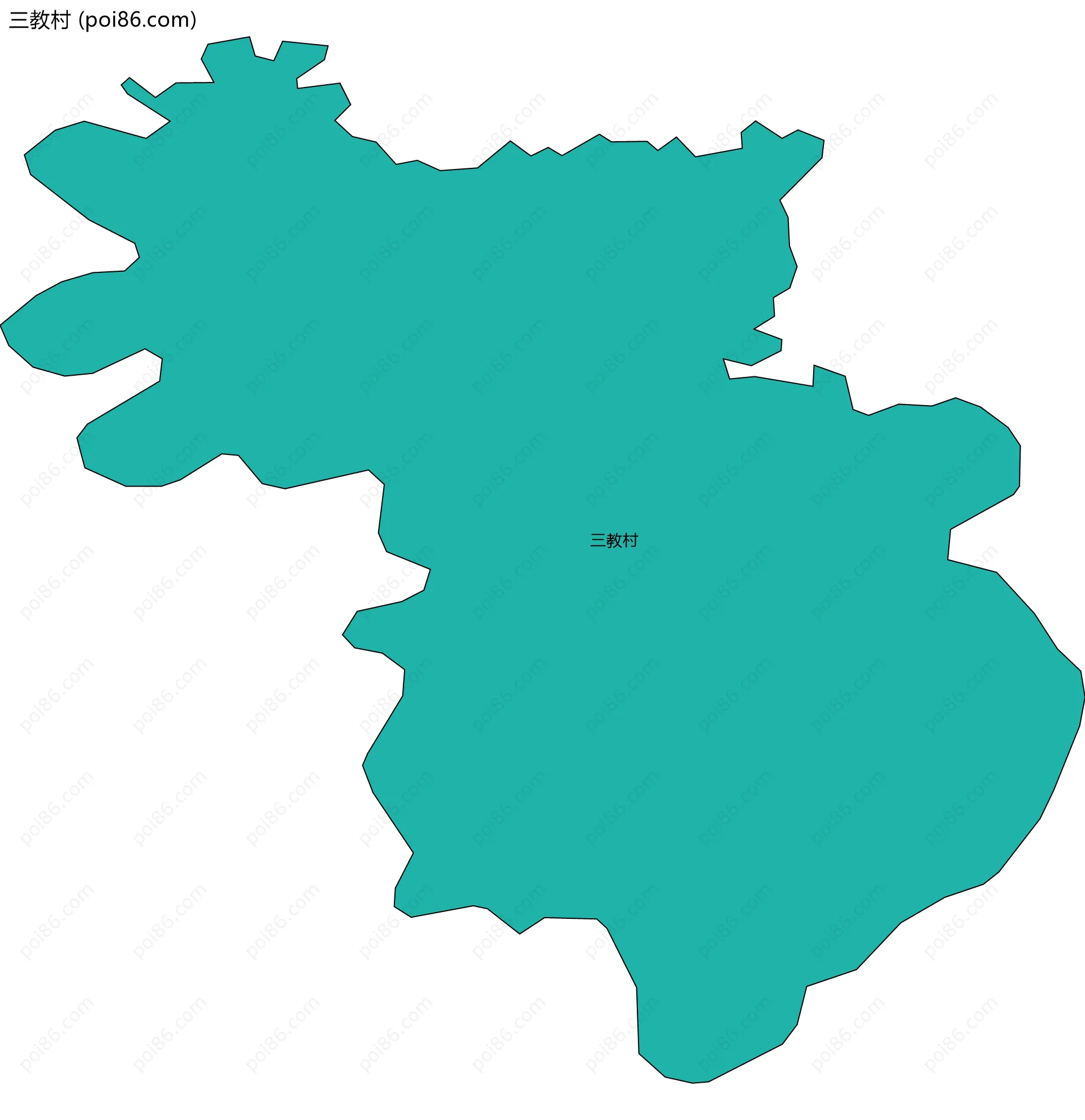 三教村边界地图