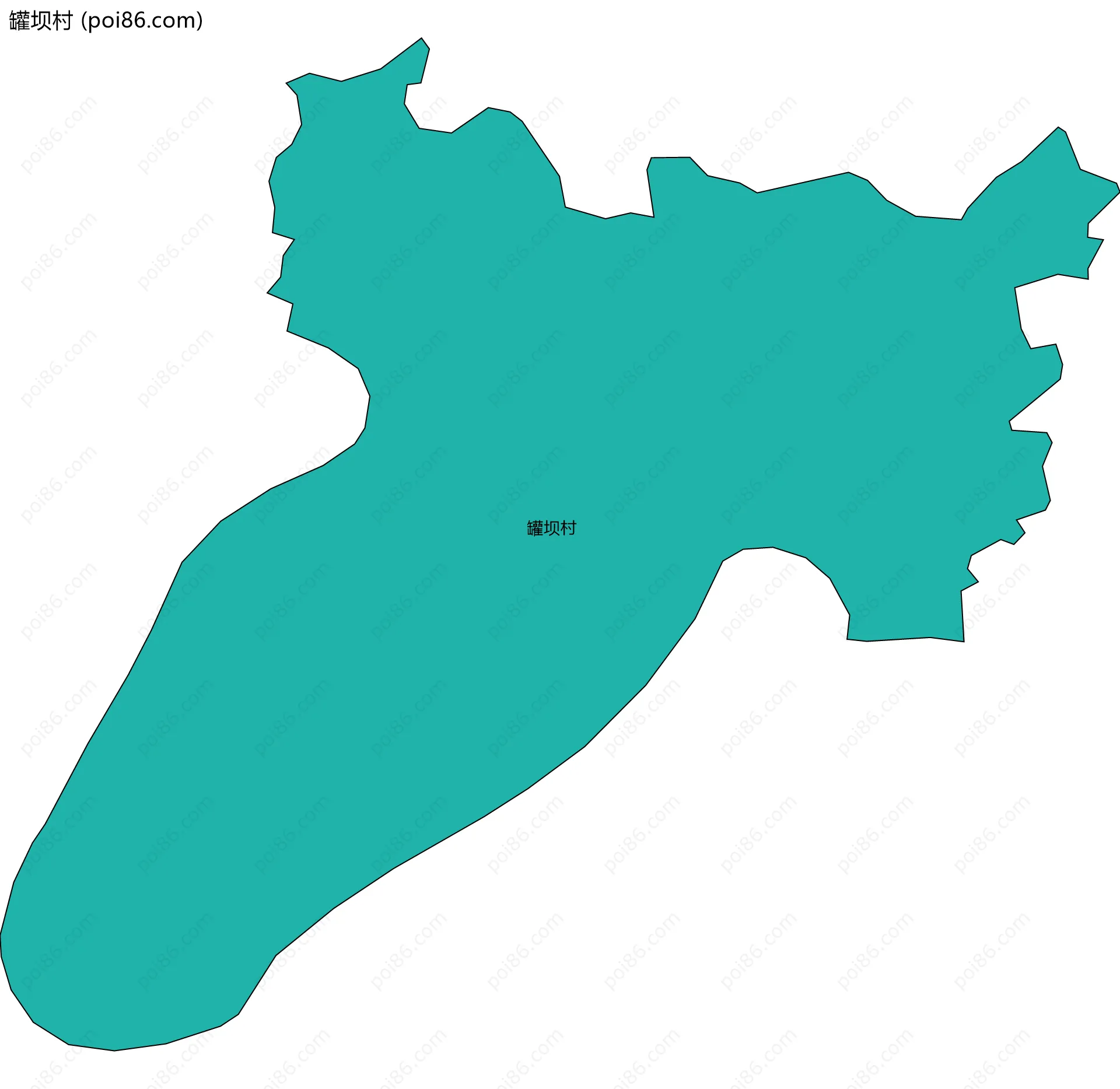 罐坝村边界地图