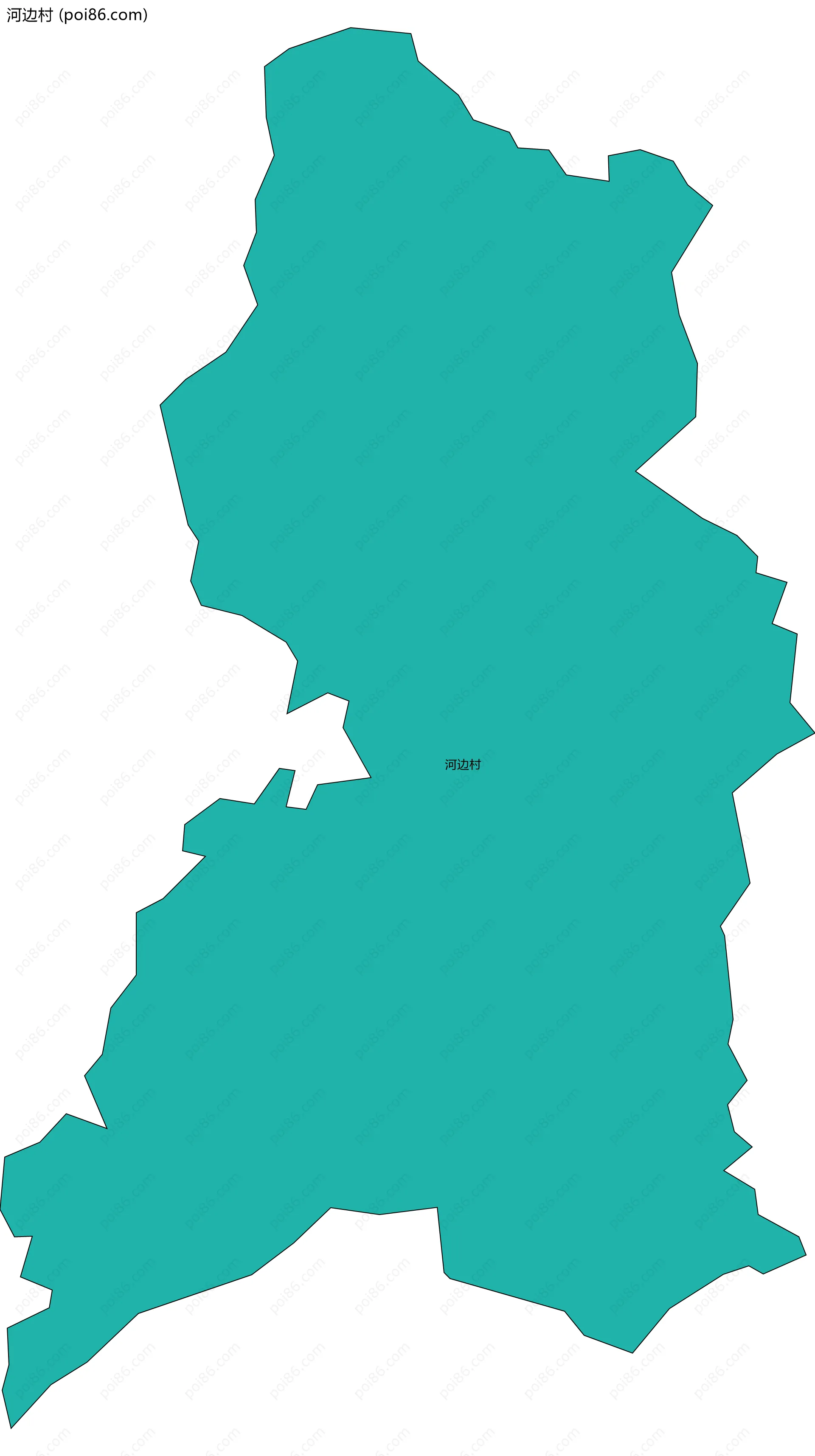 河边村边界地图