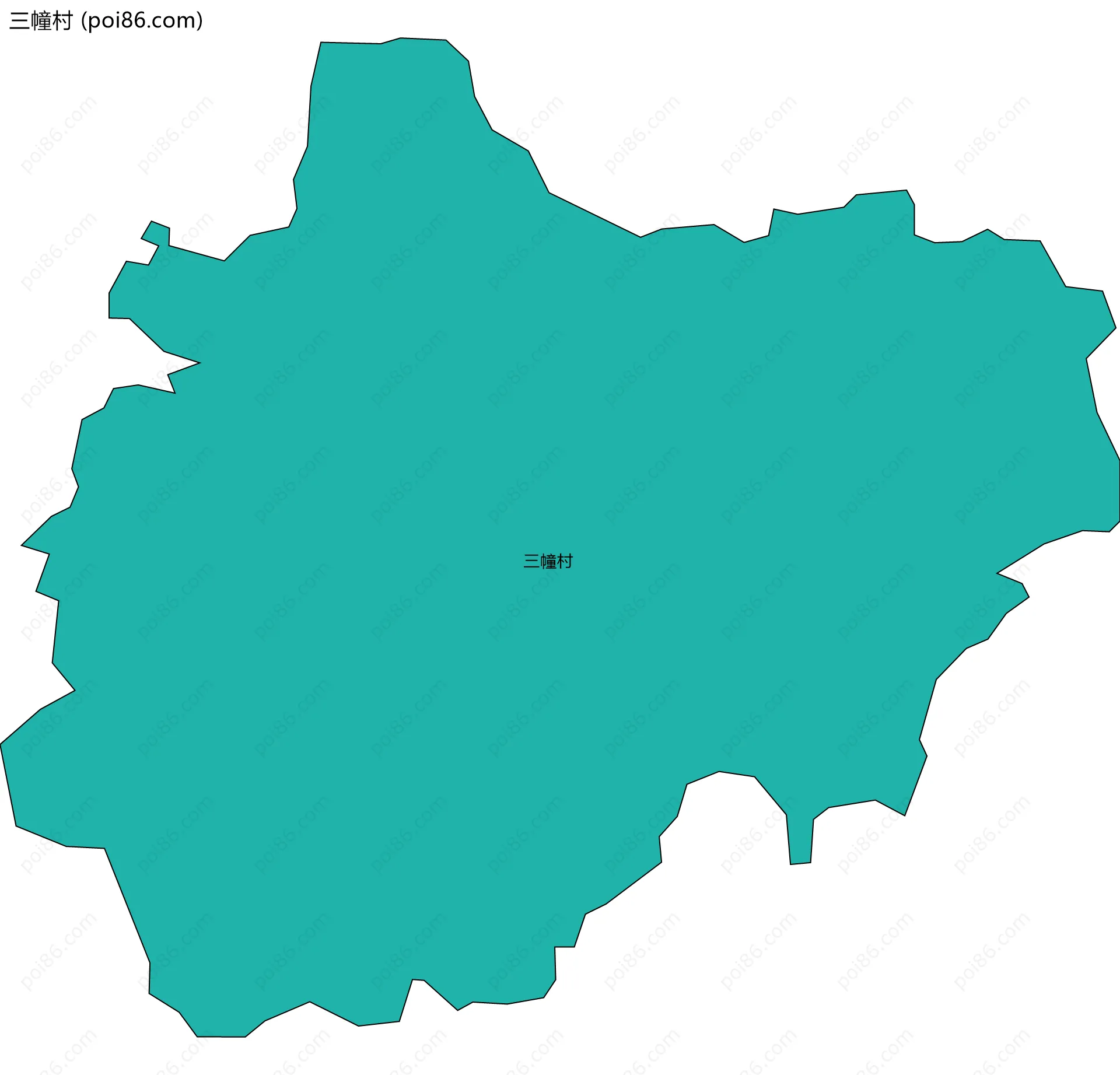 三幢村边界地图