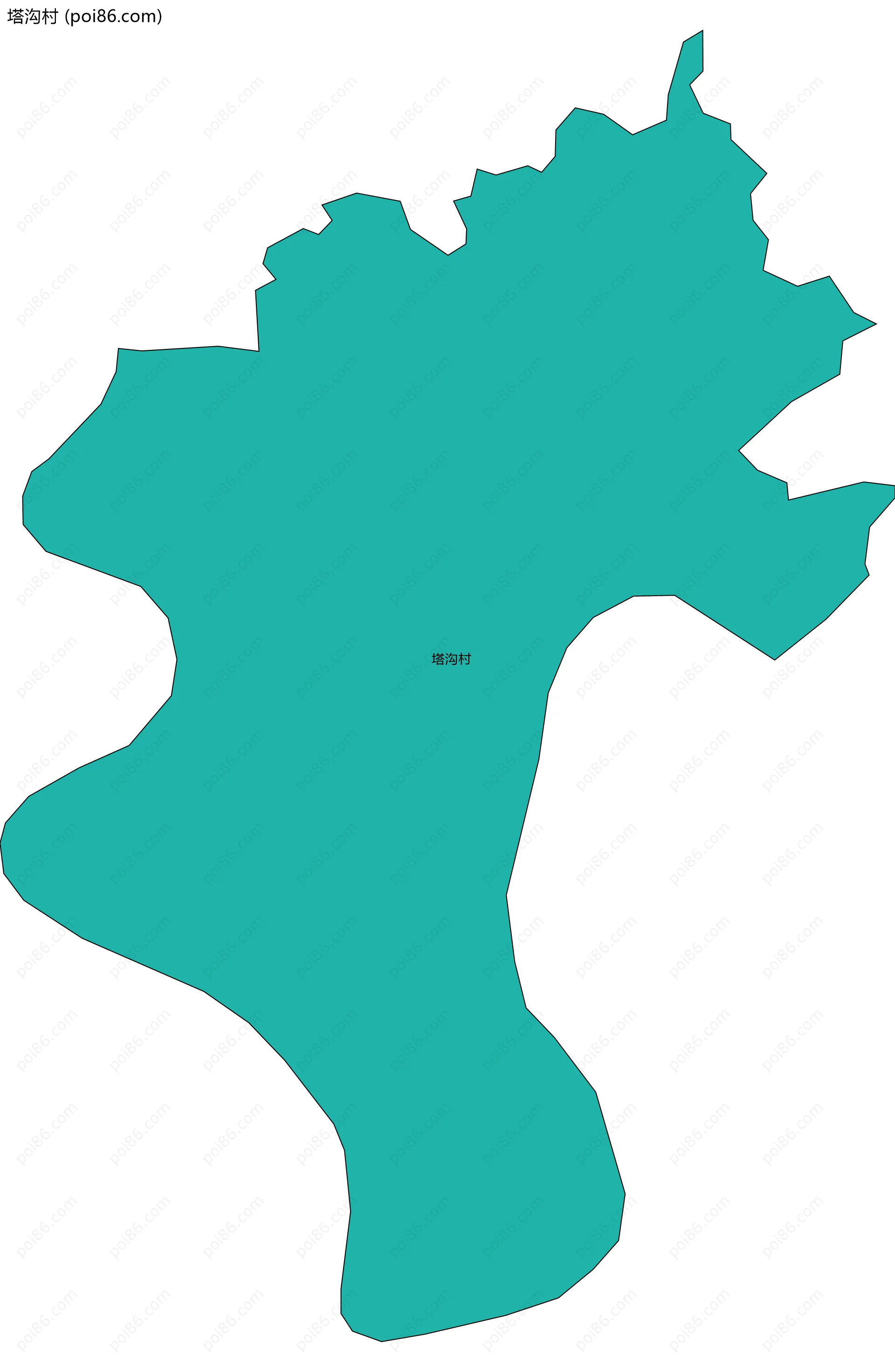 塔沟村边界地图