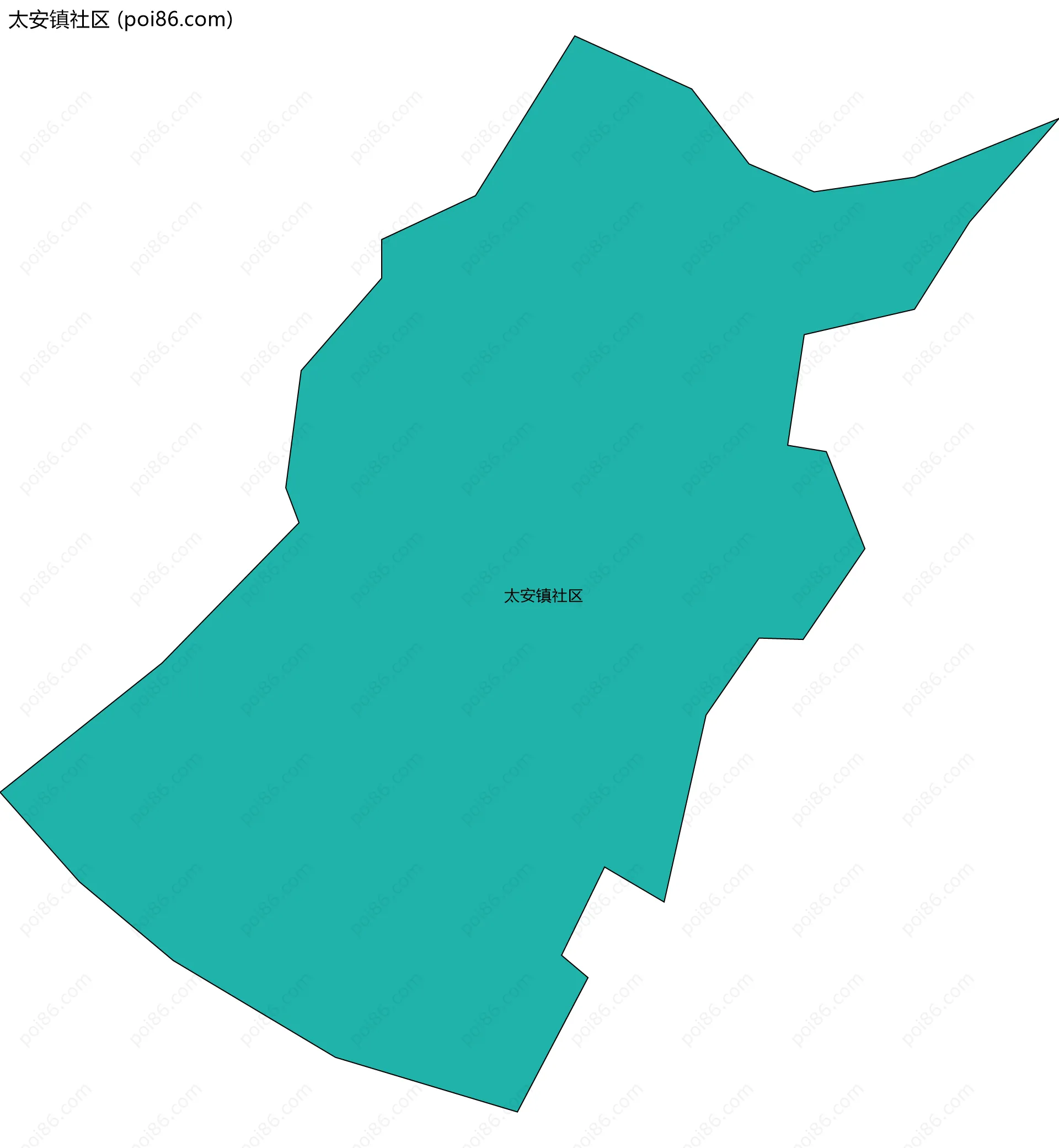 太安镇社区边界地图