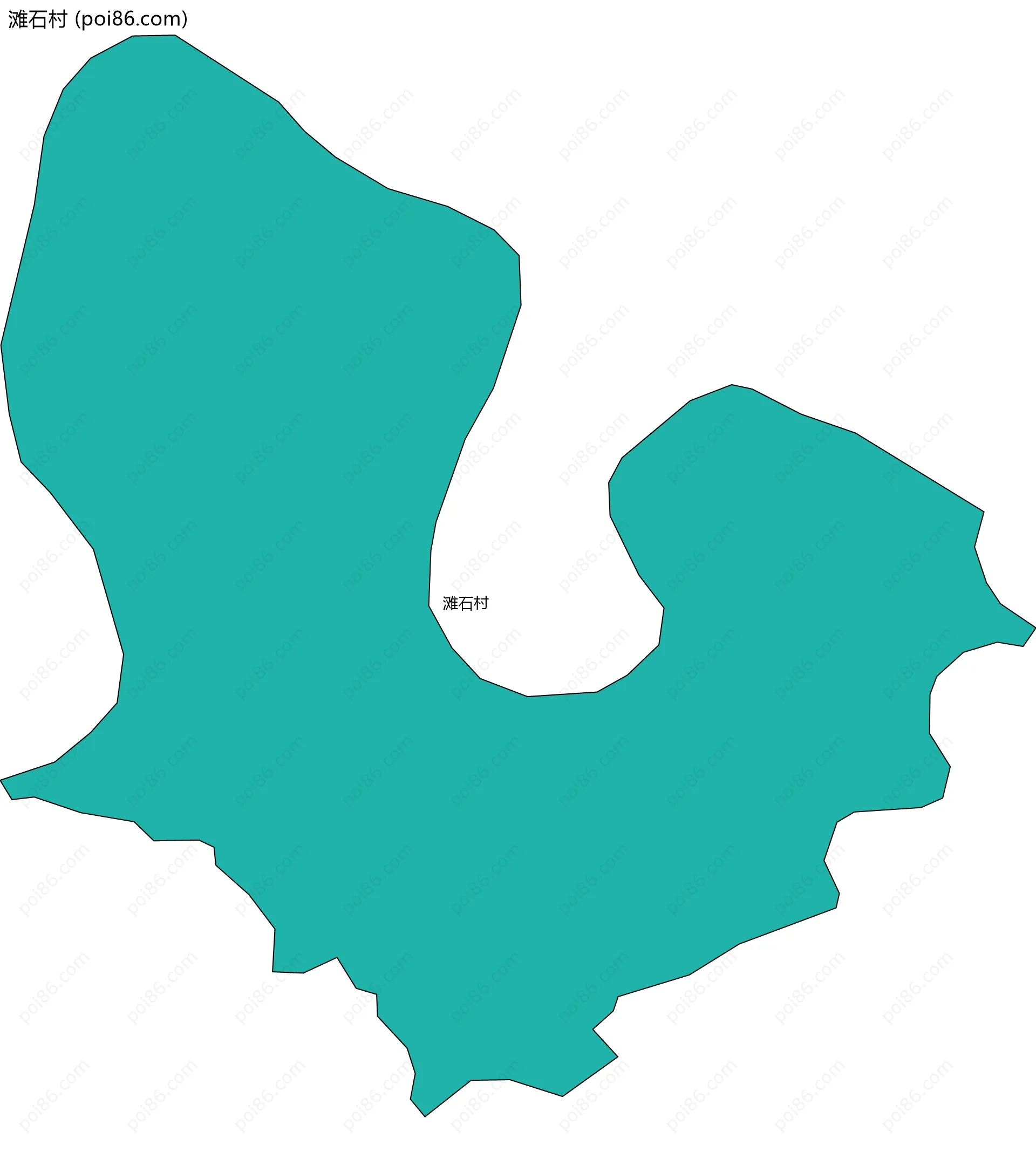 滩石村边界地图