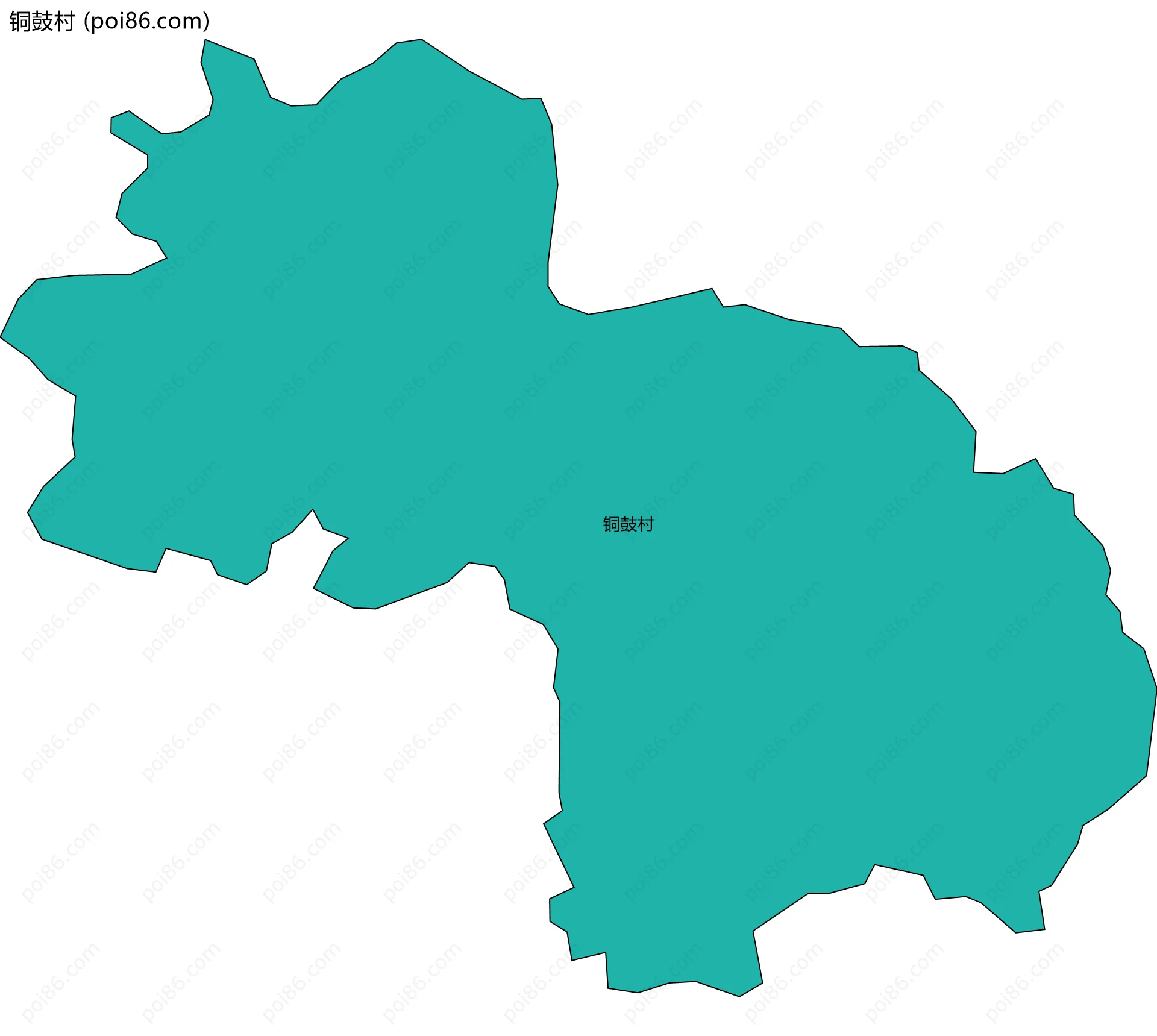 铜鼓村边界地图