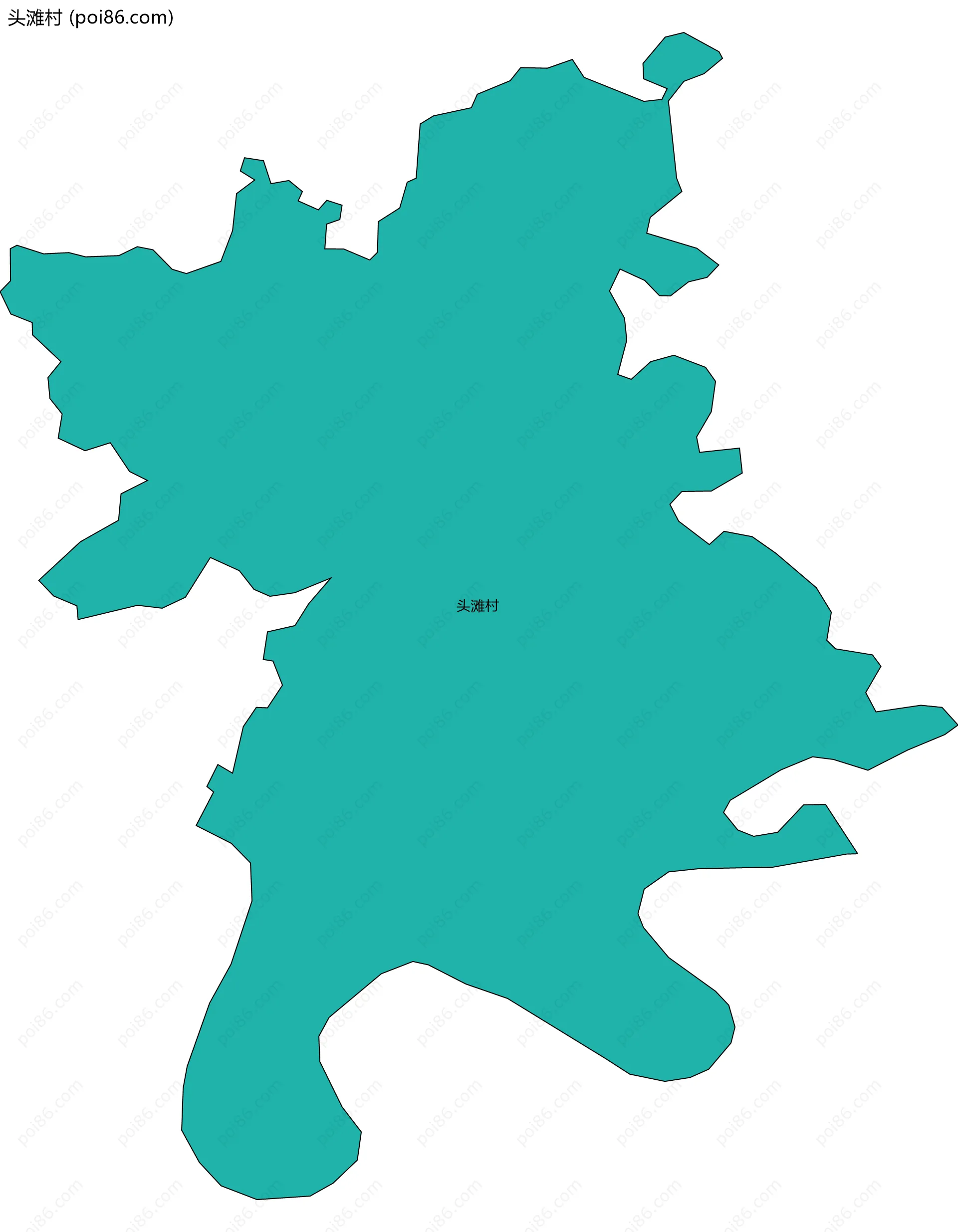 头滩村边界地图