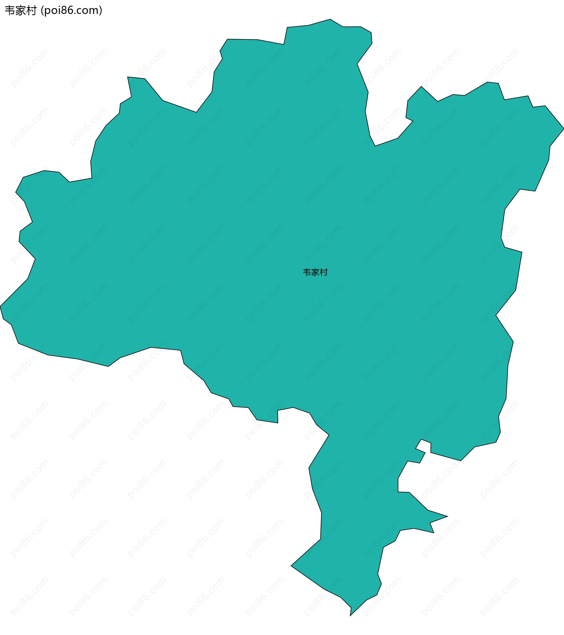 韦家村边界地图