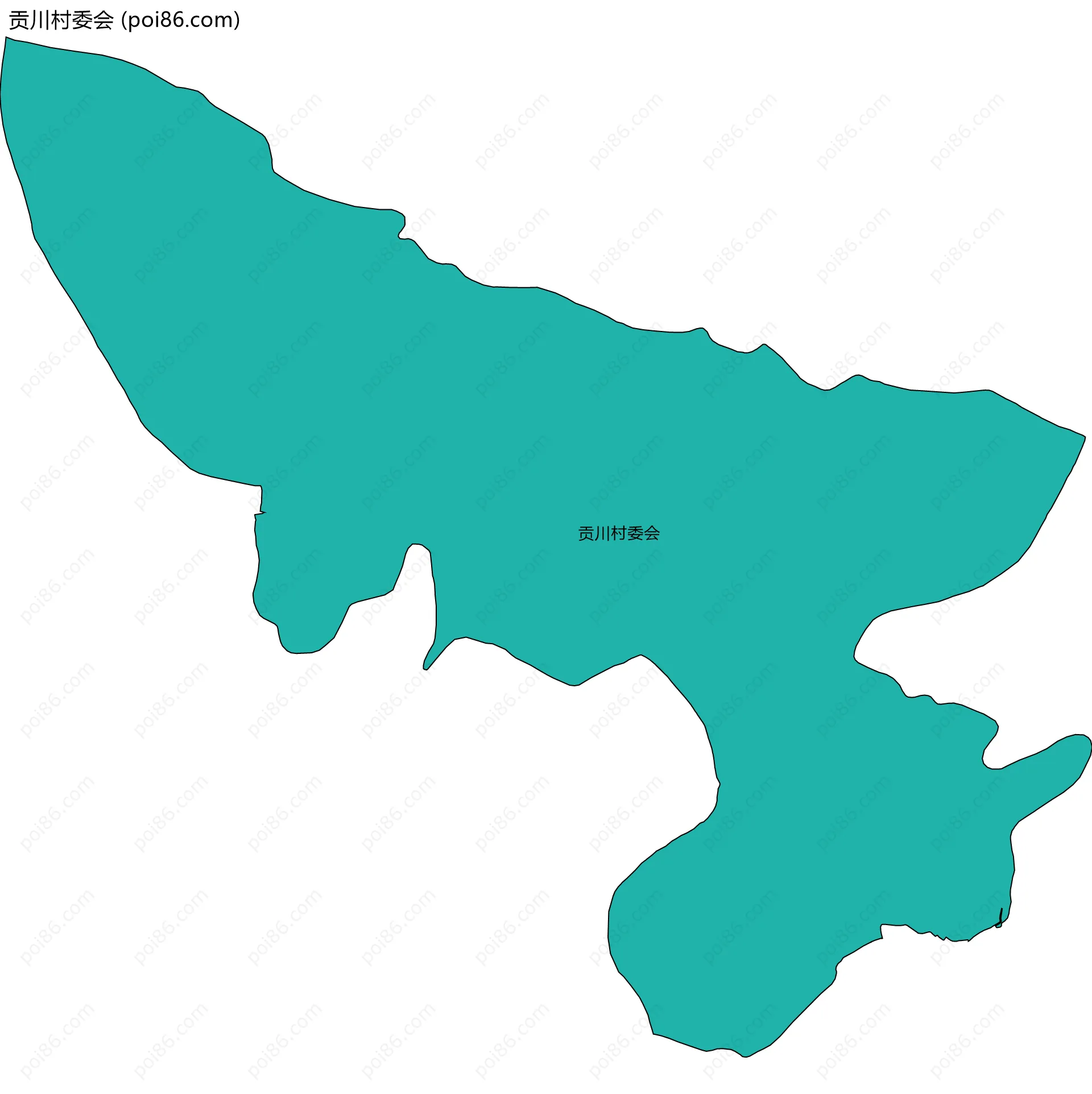 贡川村委会边界地图