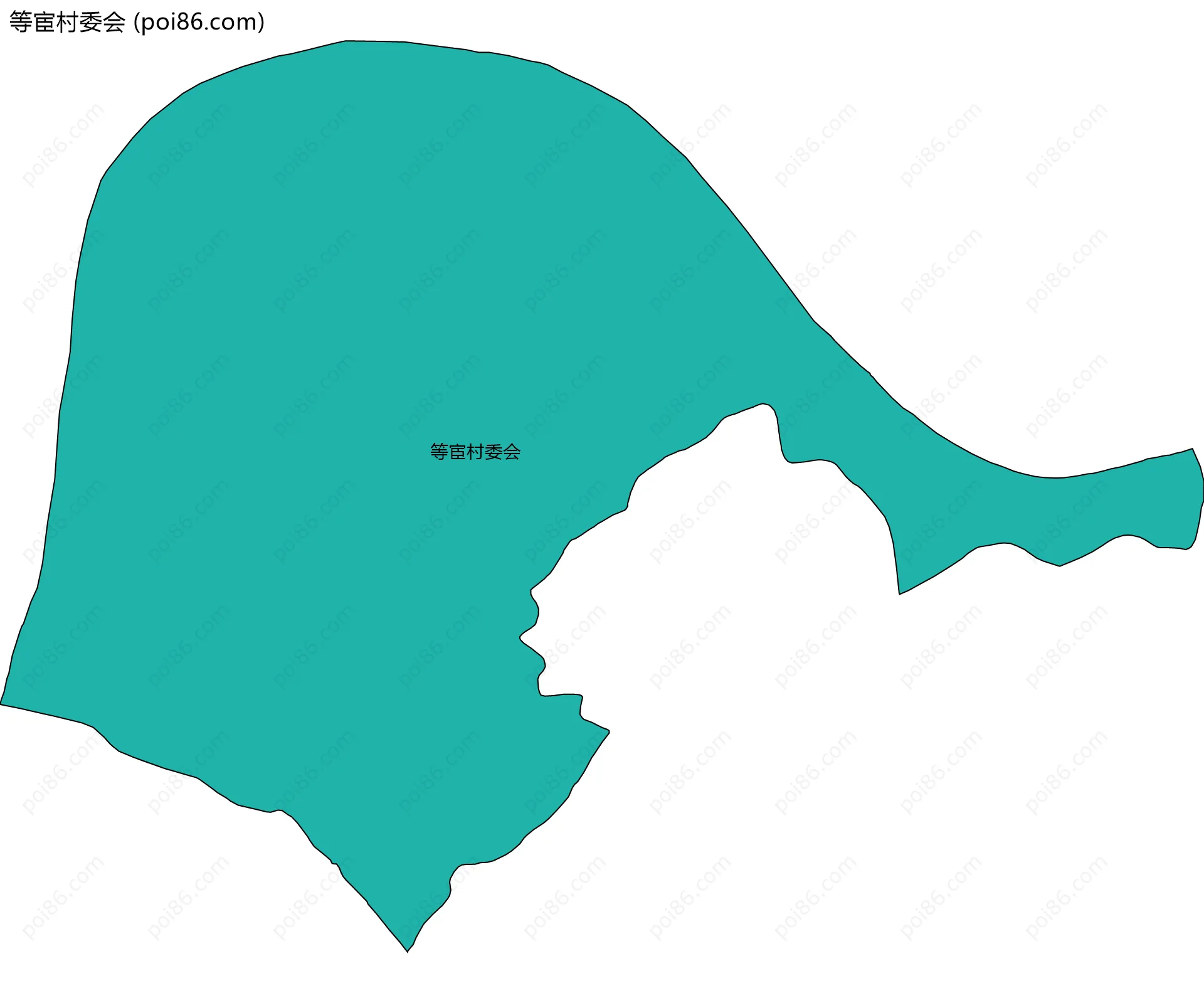 等宦村委会边界地图