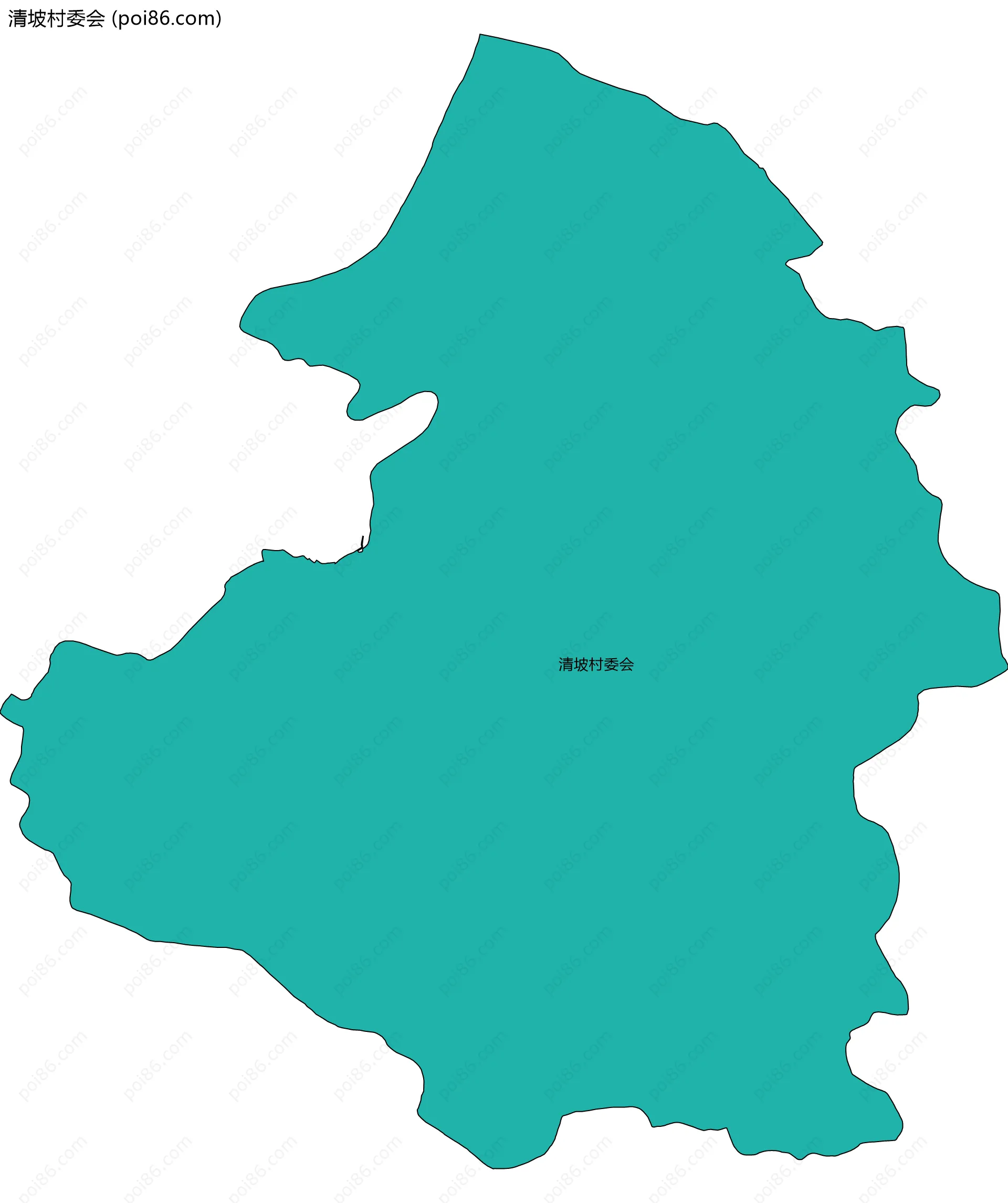 清坡村委会边界地图