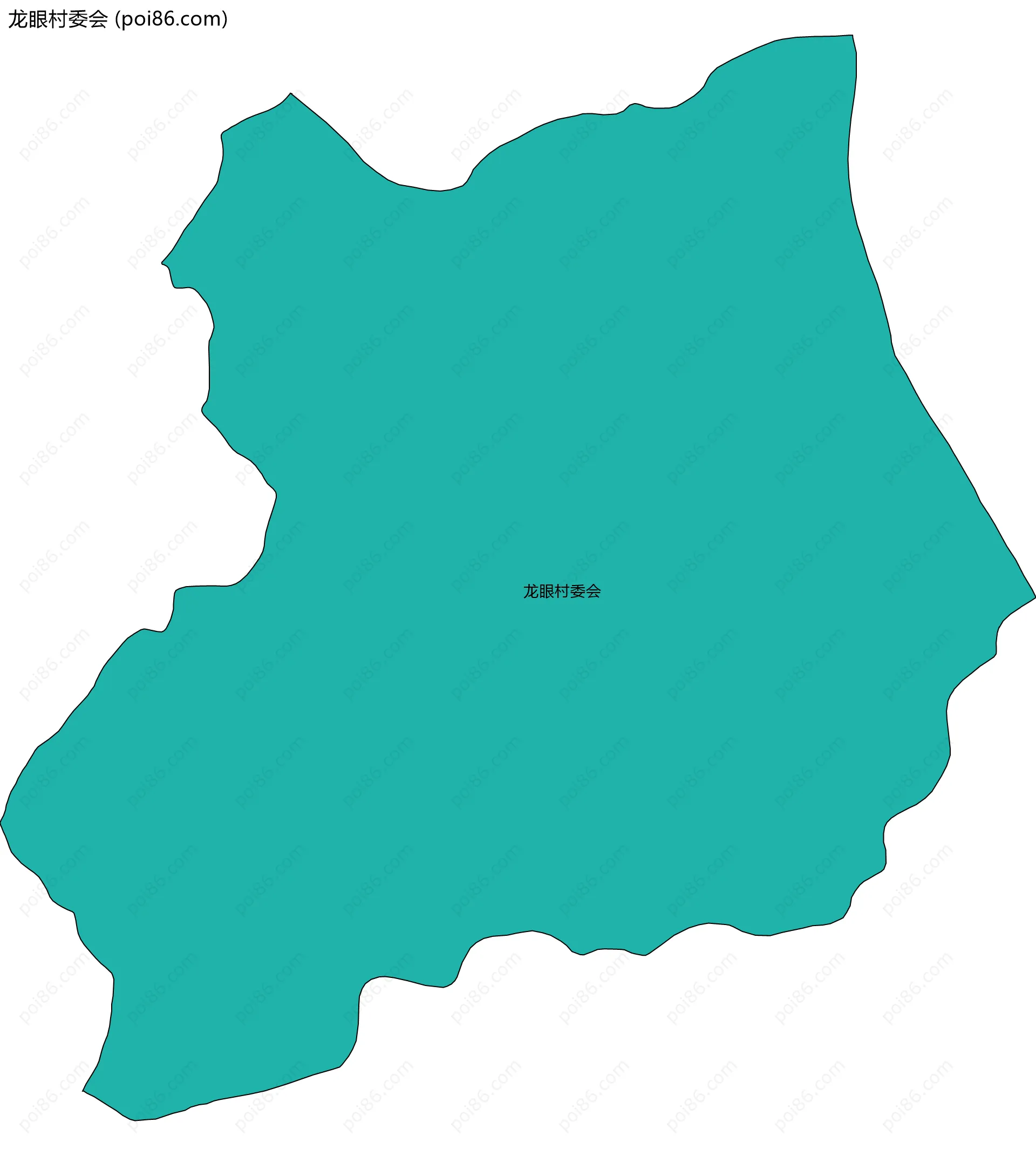 龙眼村委会边界地图