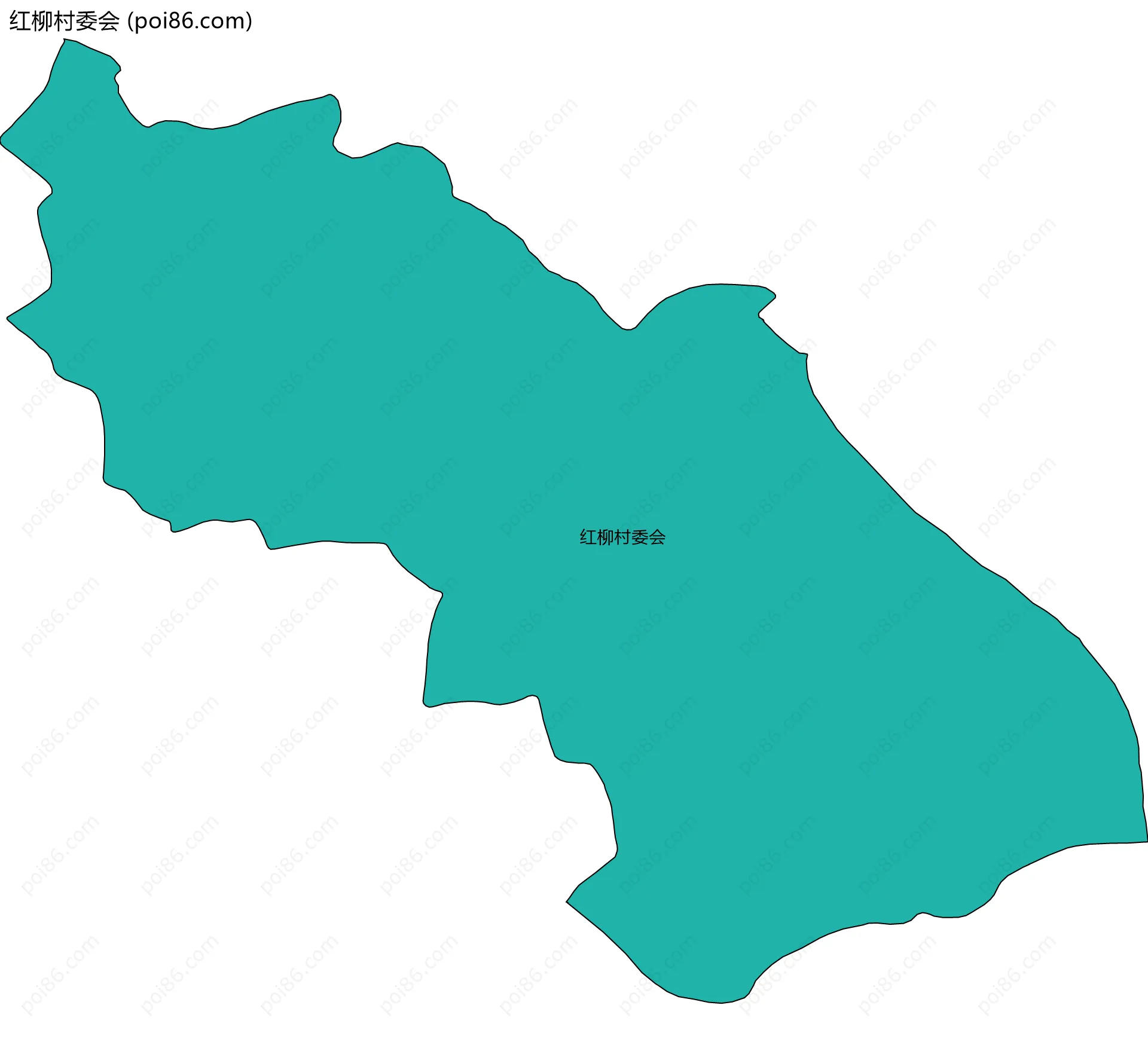红柳村委会边界地图