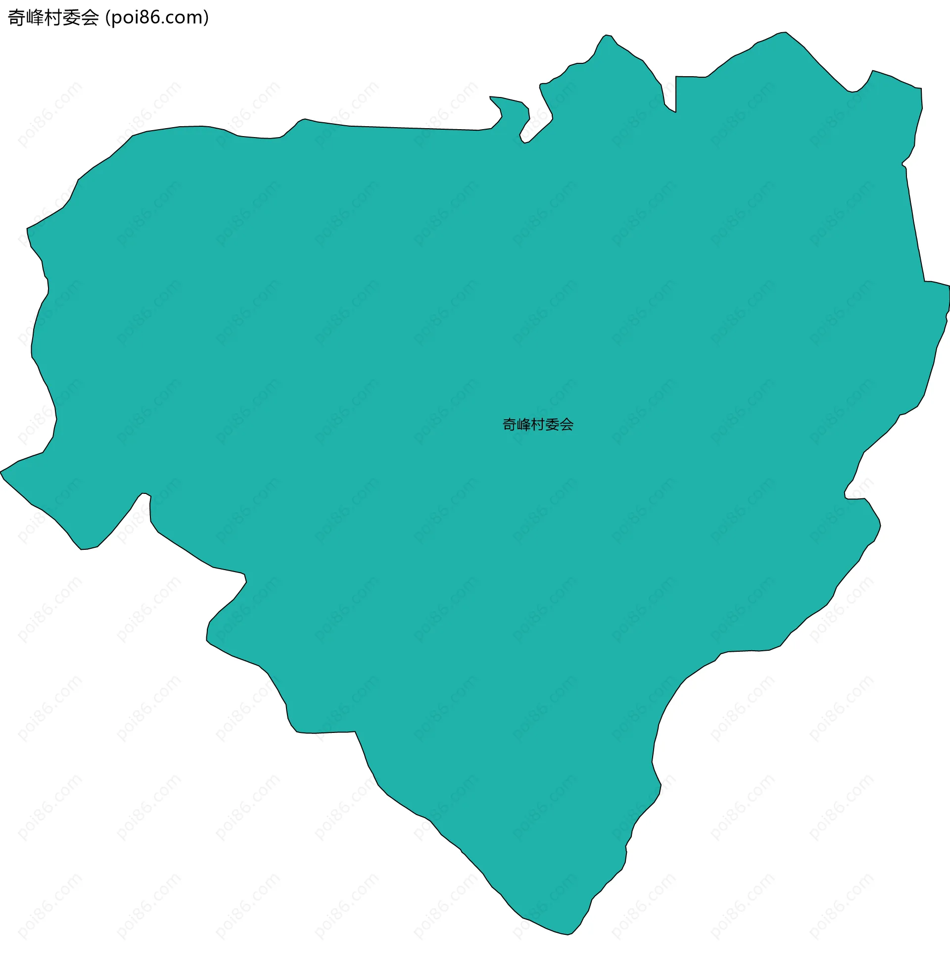奇峰村委会边界地图