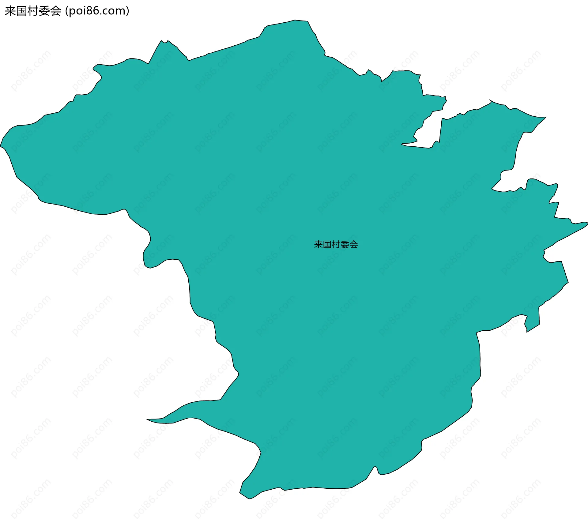 来国村委会边界地图