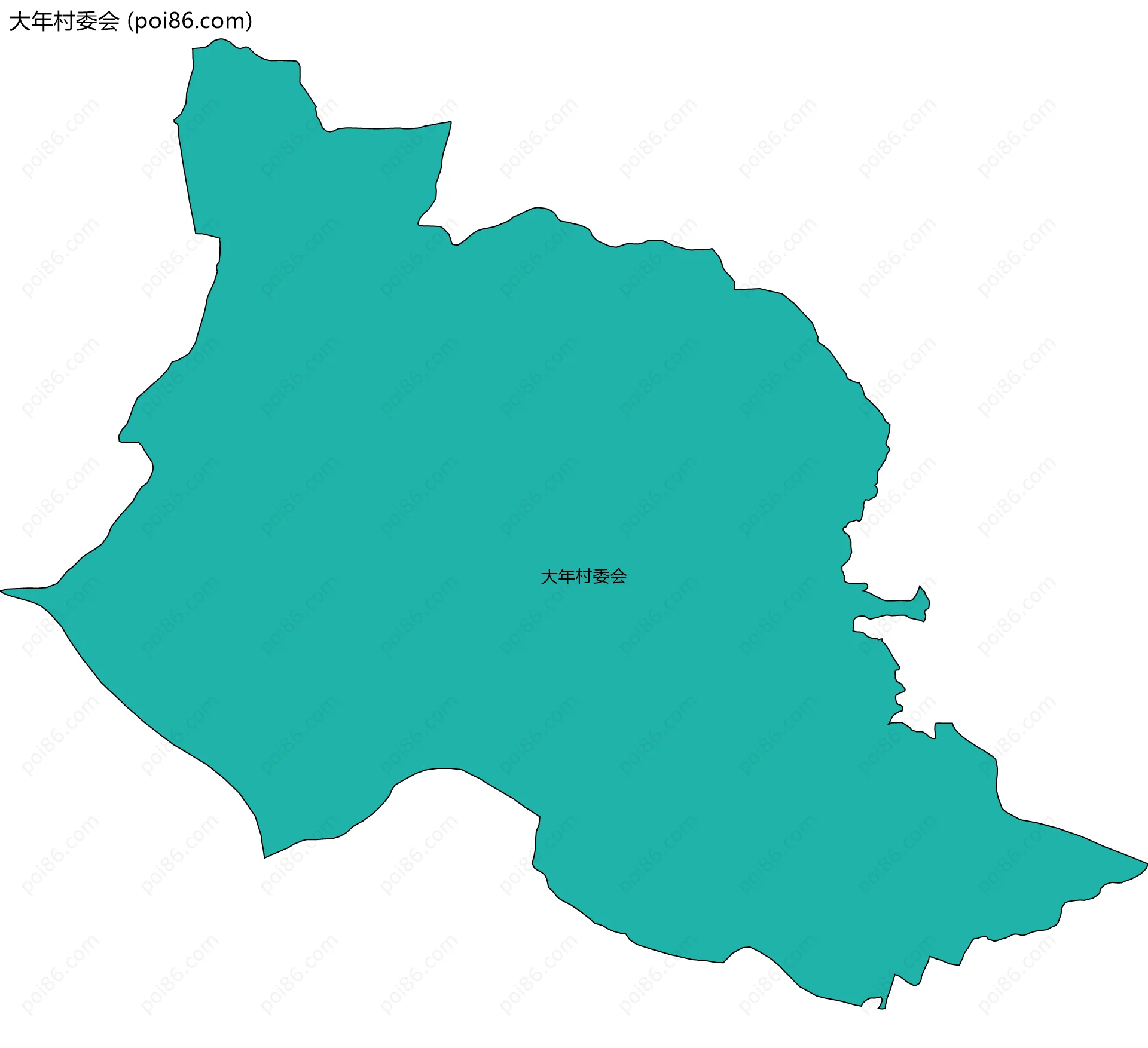 大年村委会边界地图