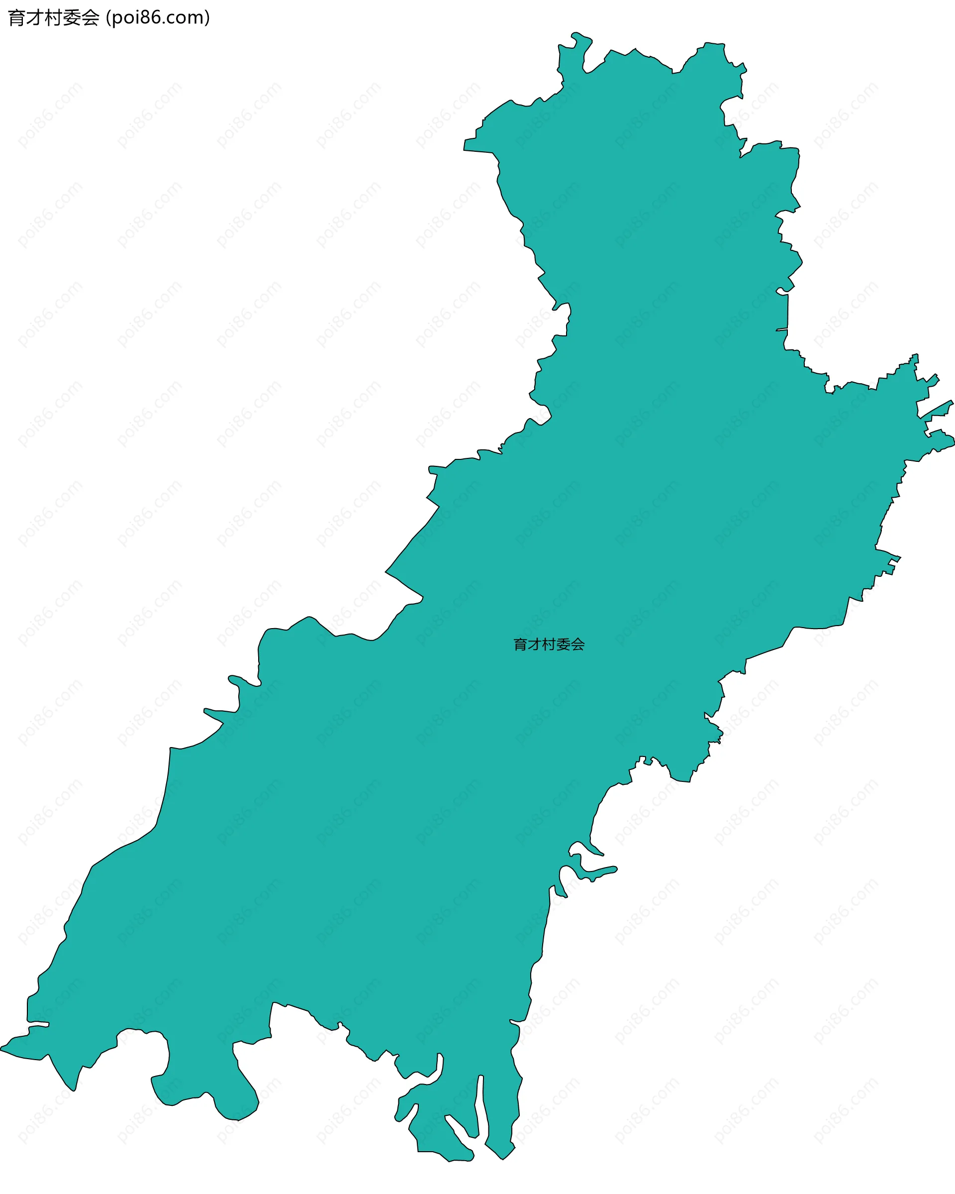 育才村委会边界地图