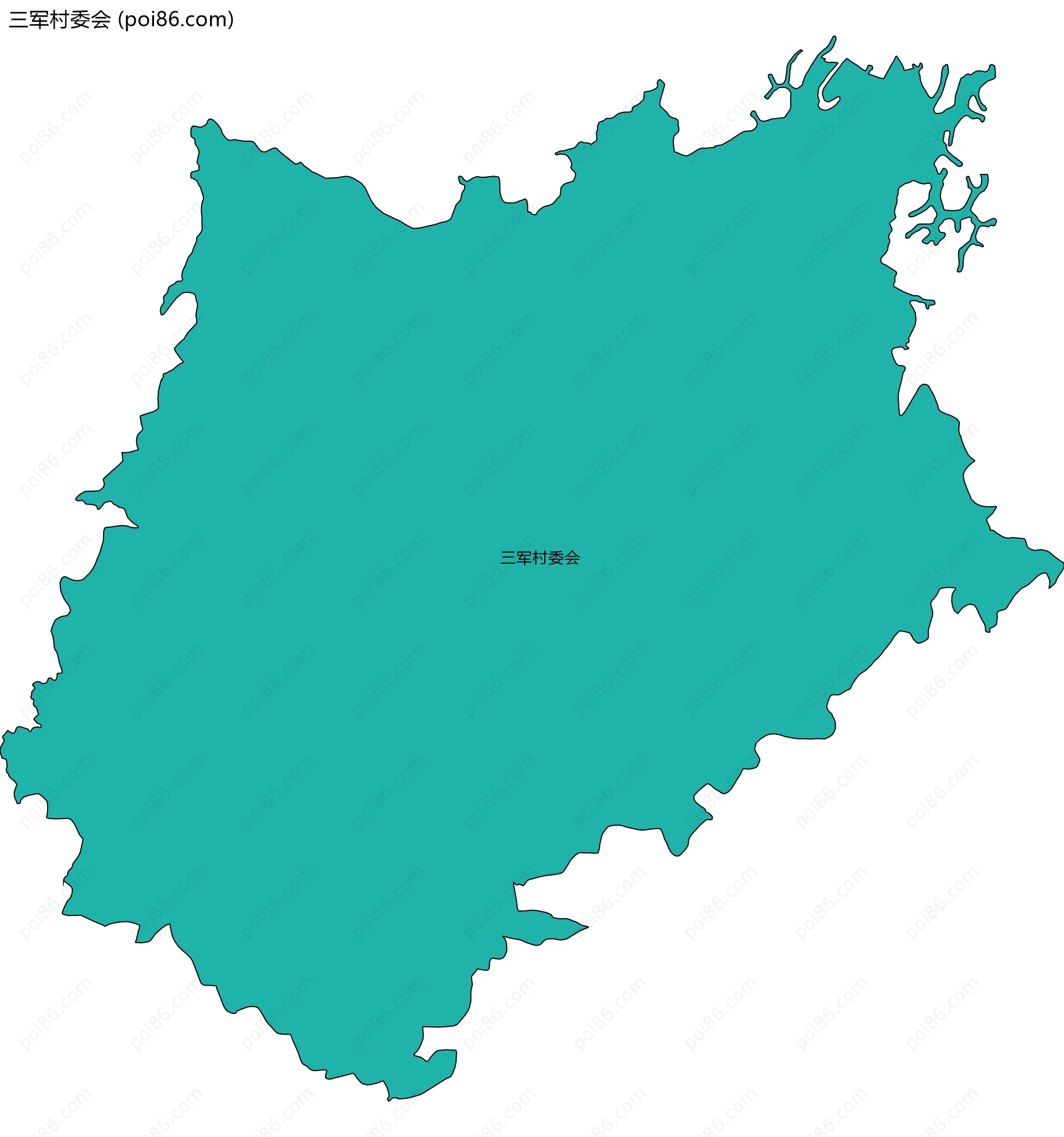 三军村委会边界地图