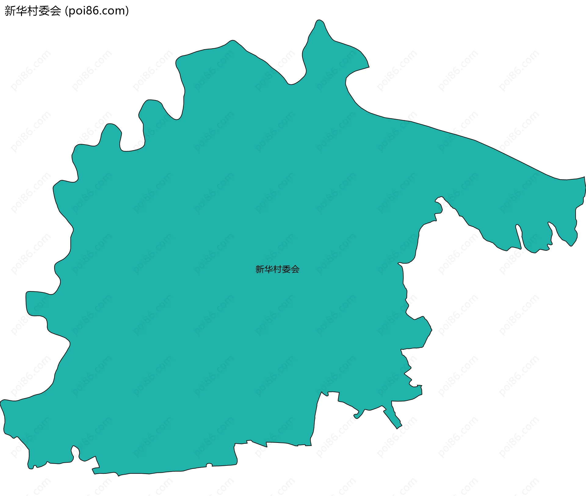 新华村委会边界地图