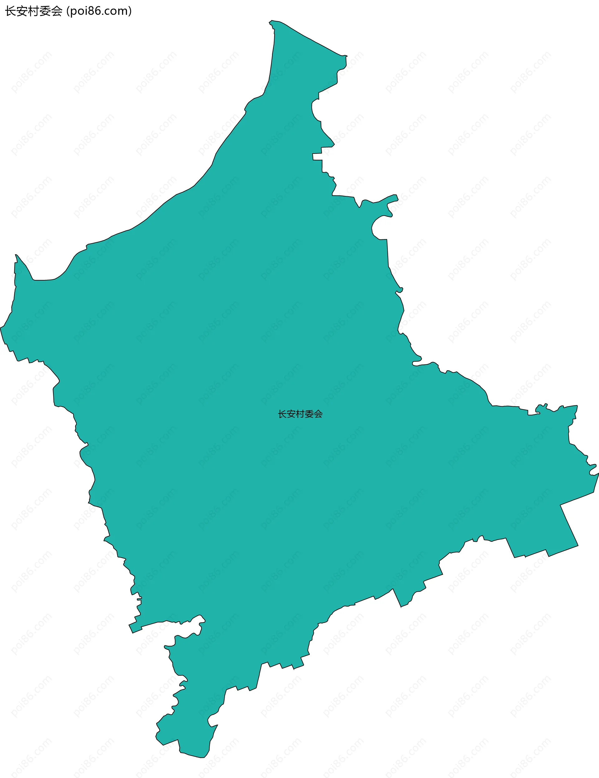 长安村委会边界地图
