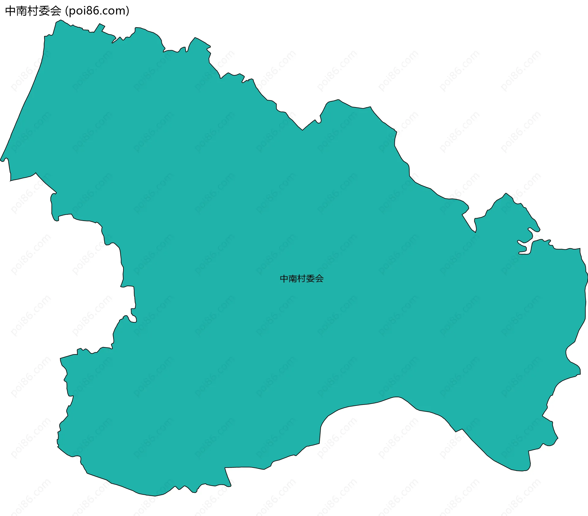 中南村委会边界地图