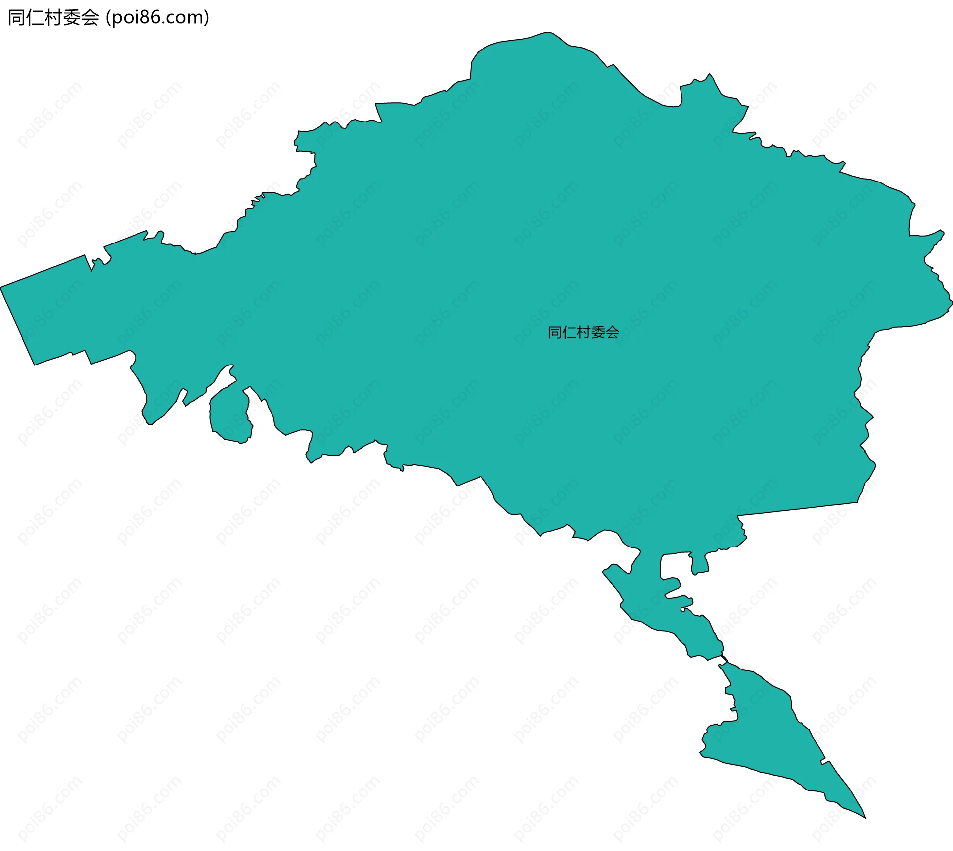 同仁村委会边界地图