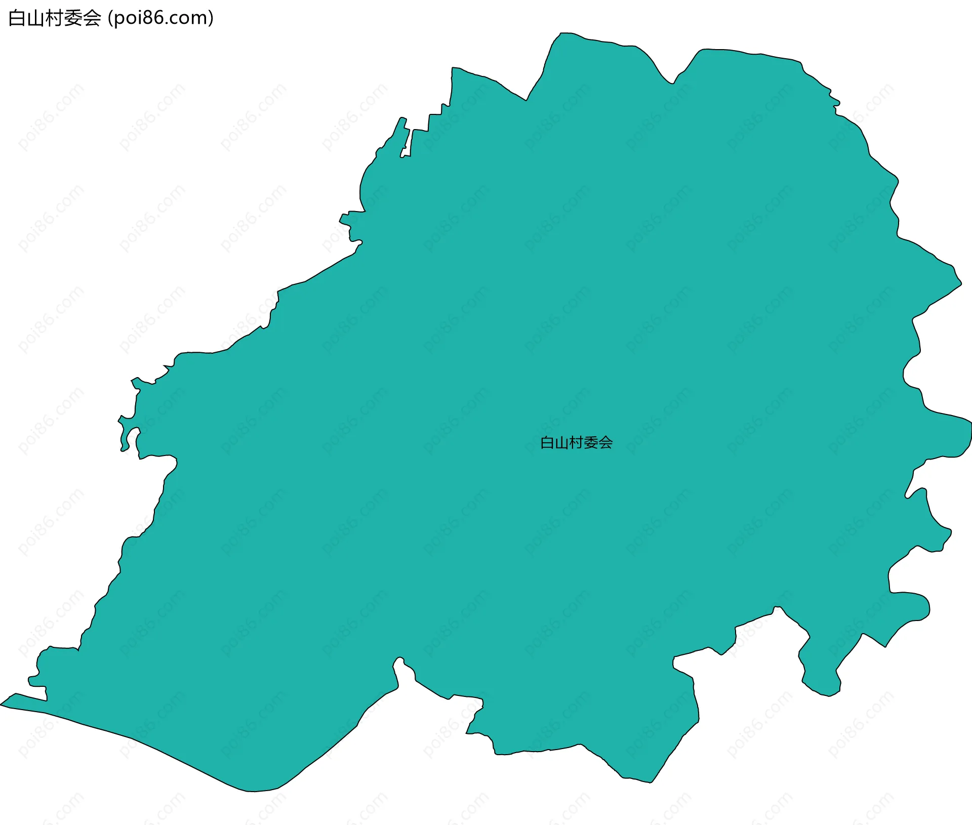 白山村委会边界地图