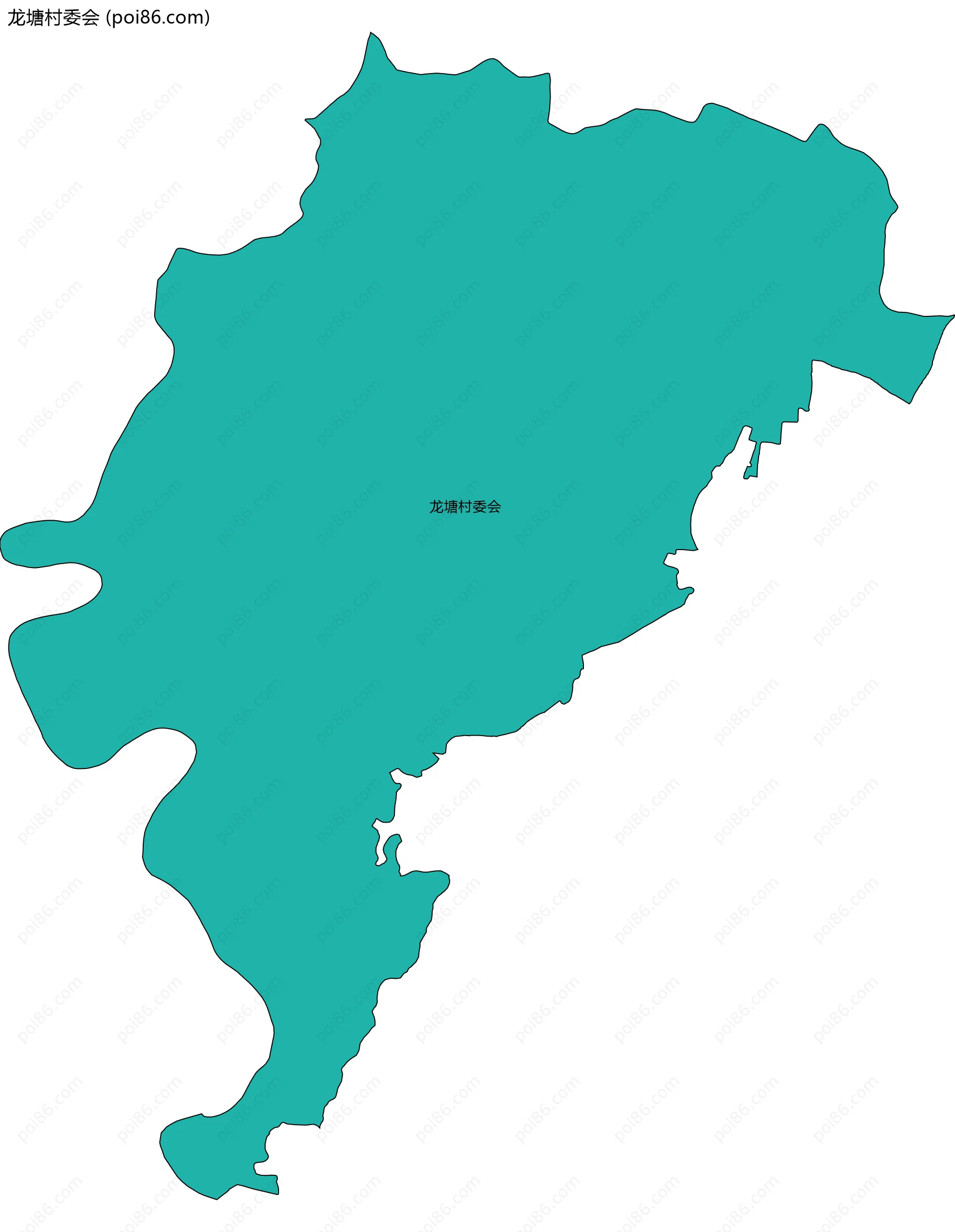 龙塘村委会边界地图