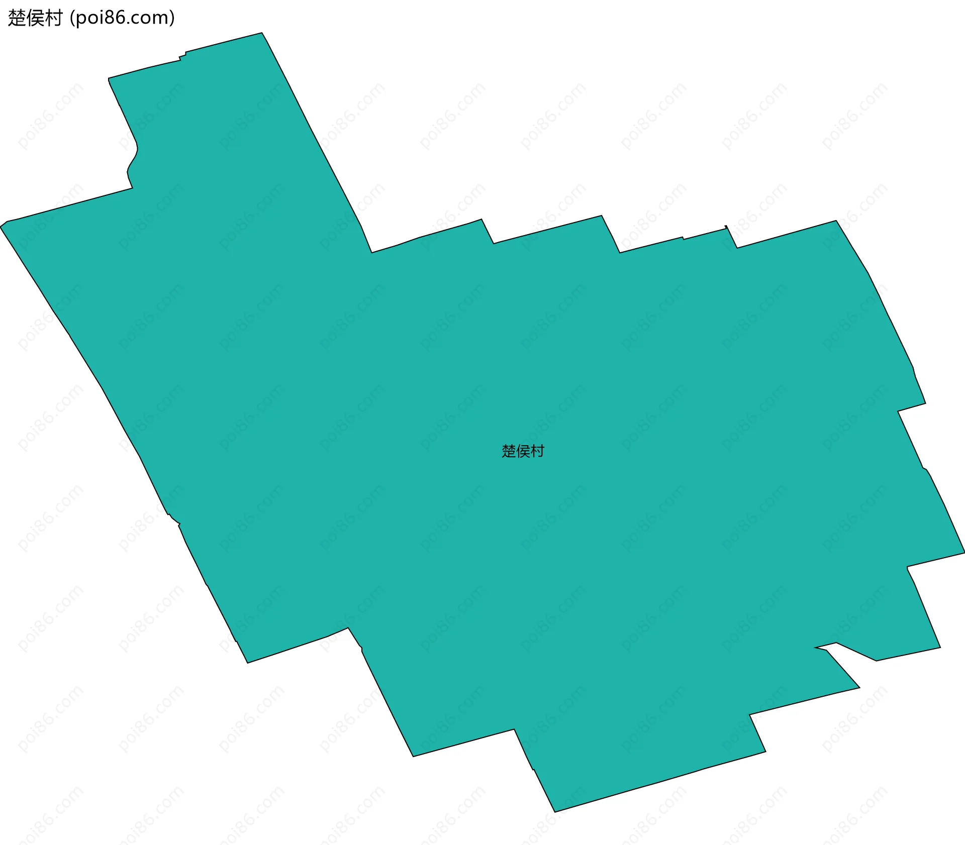 楚侯村边界地图
