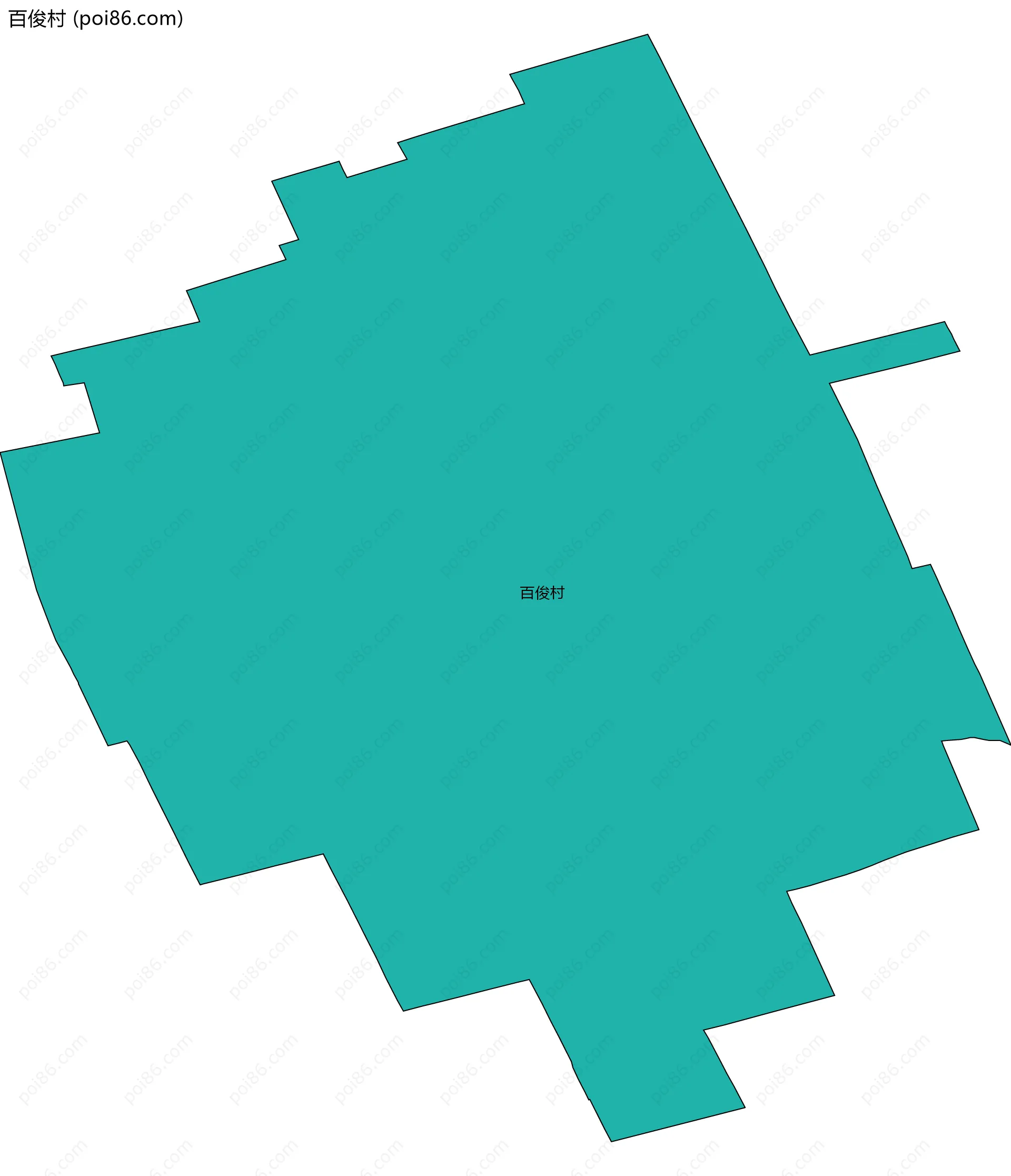 百俊村边界地图