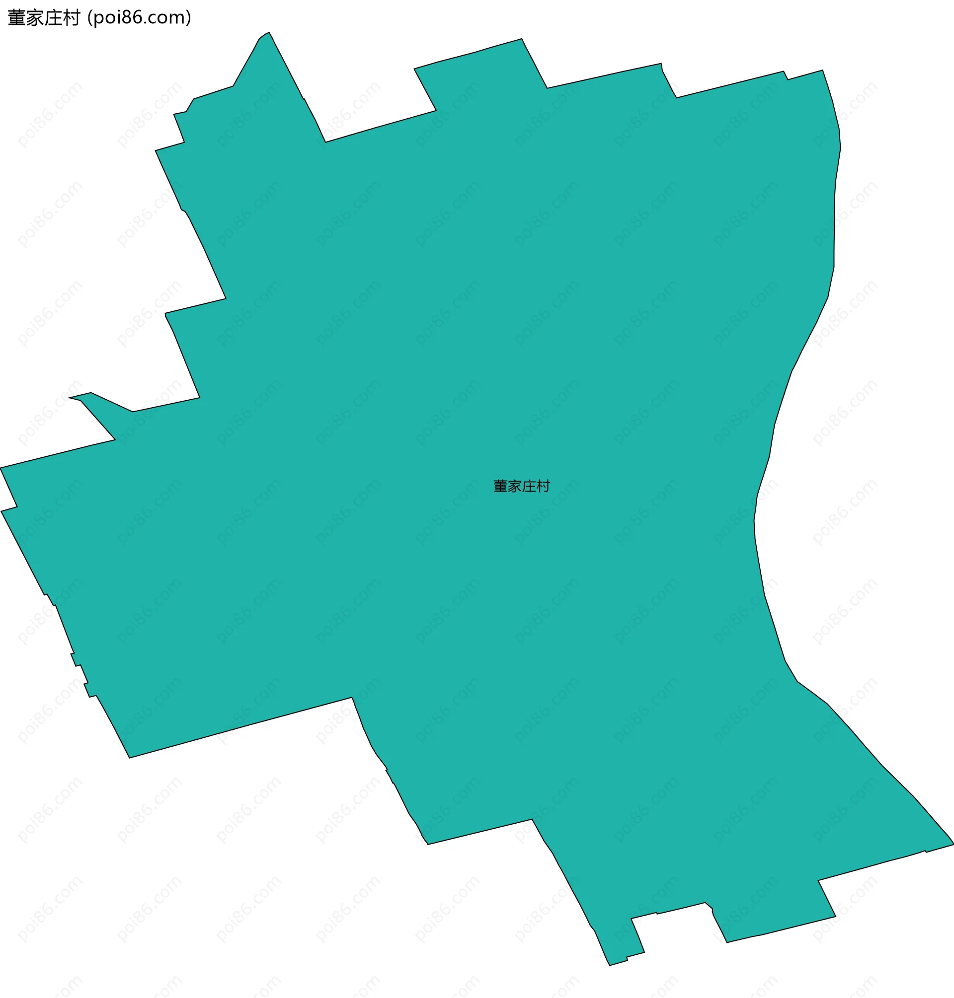 董家庄村边界地图