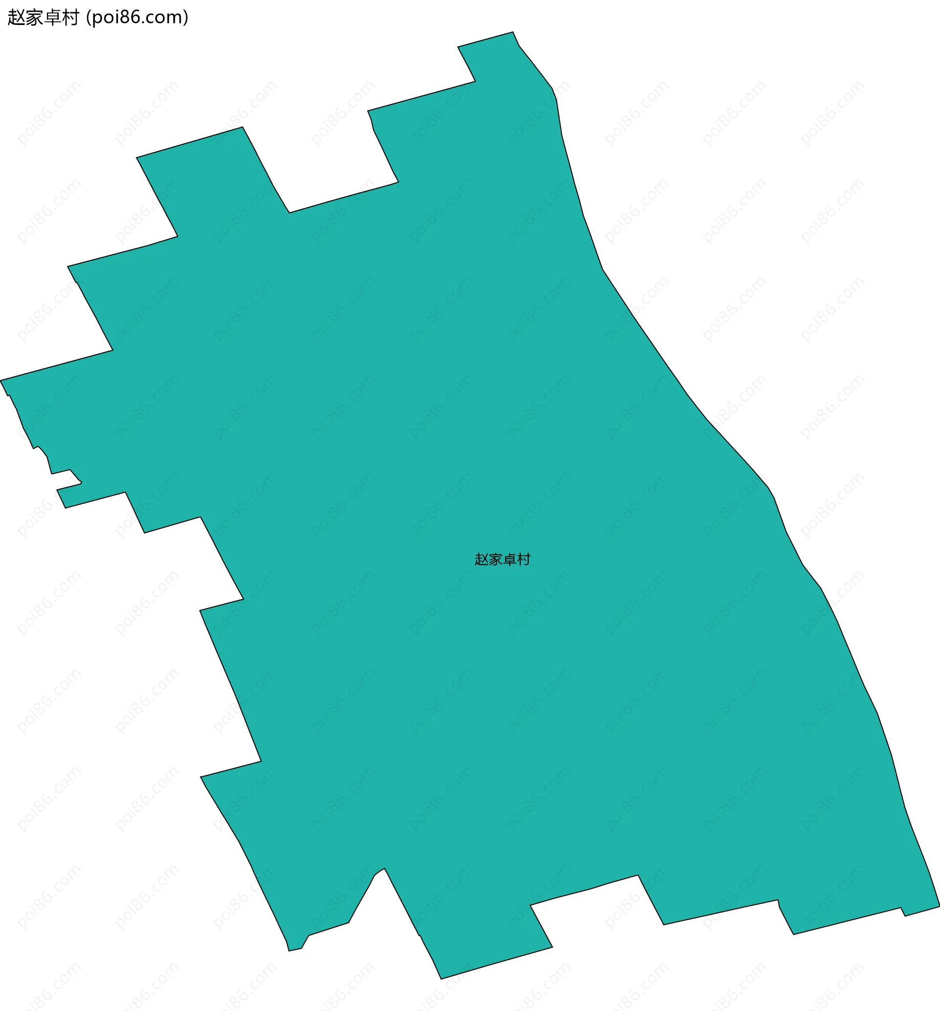 赵家卓村边界地图