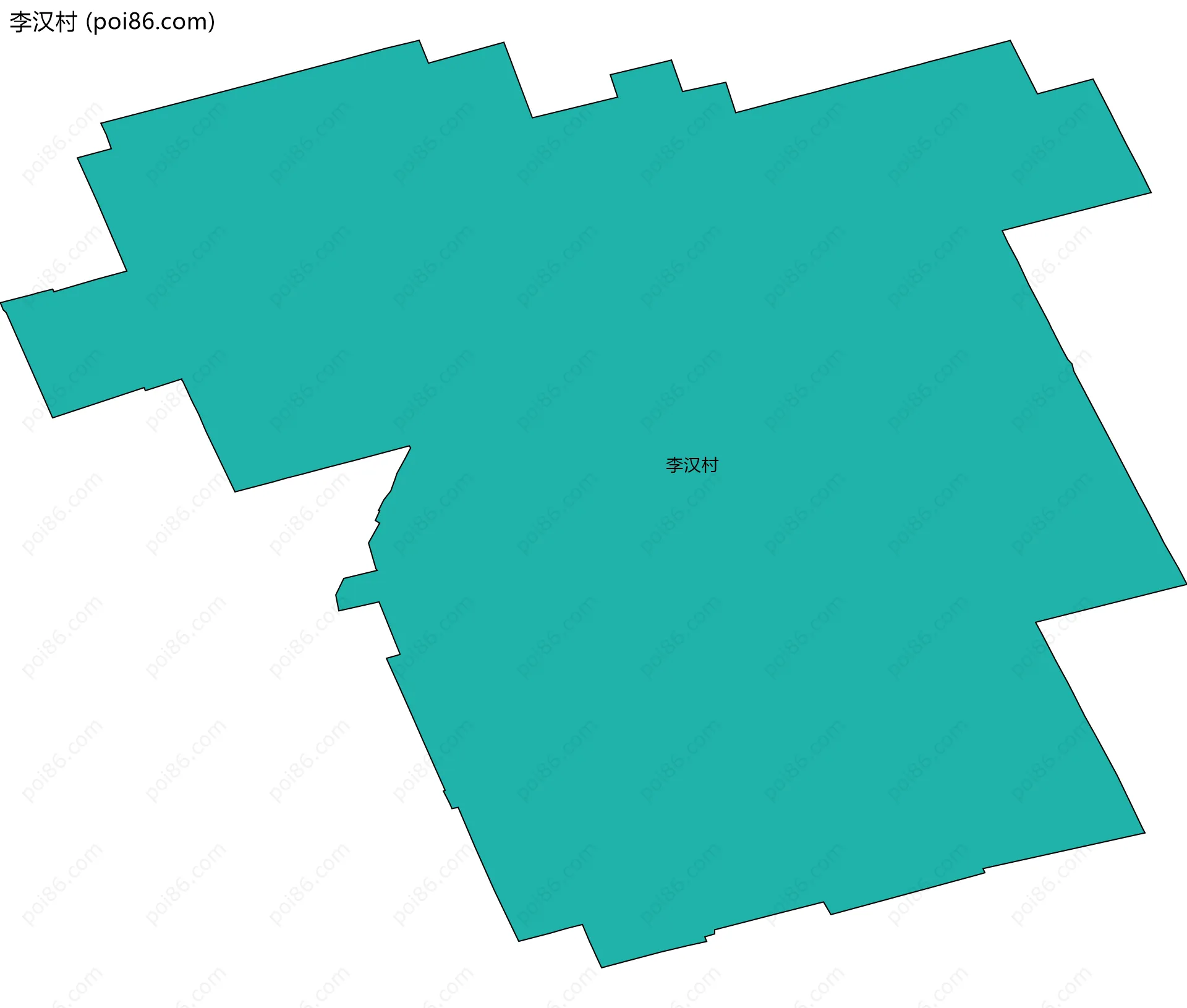 李汉村边界地图