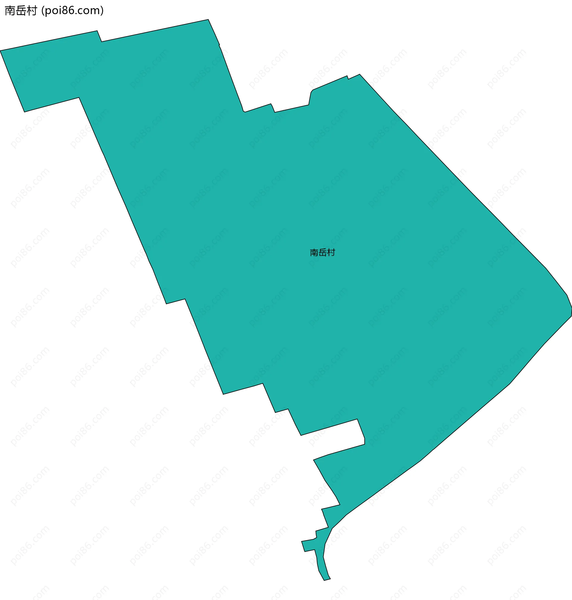 南岳村边界地图