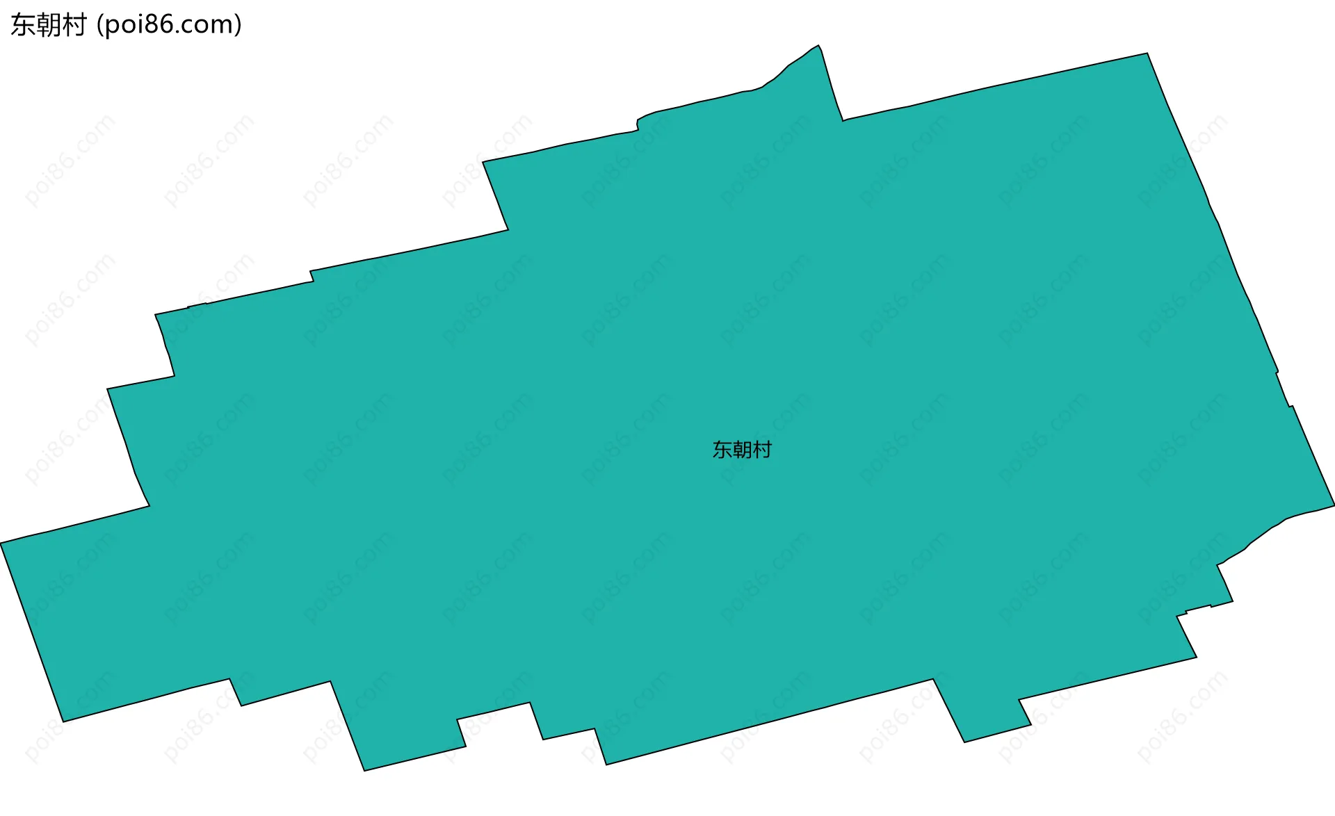东朝村边界地图