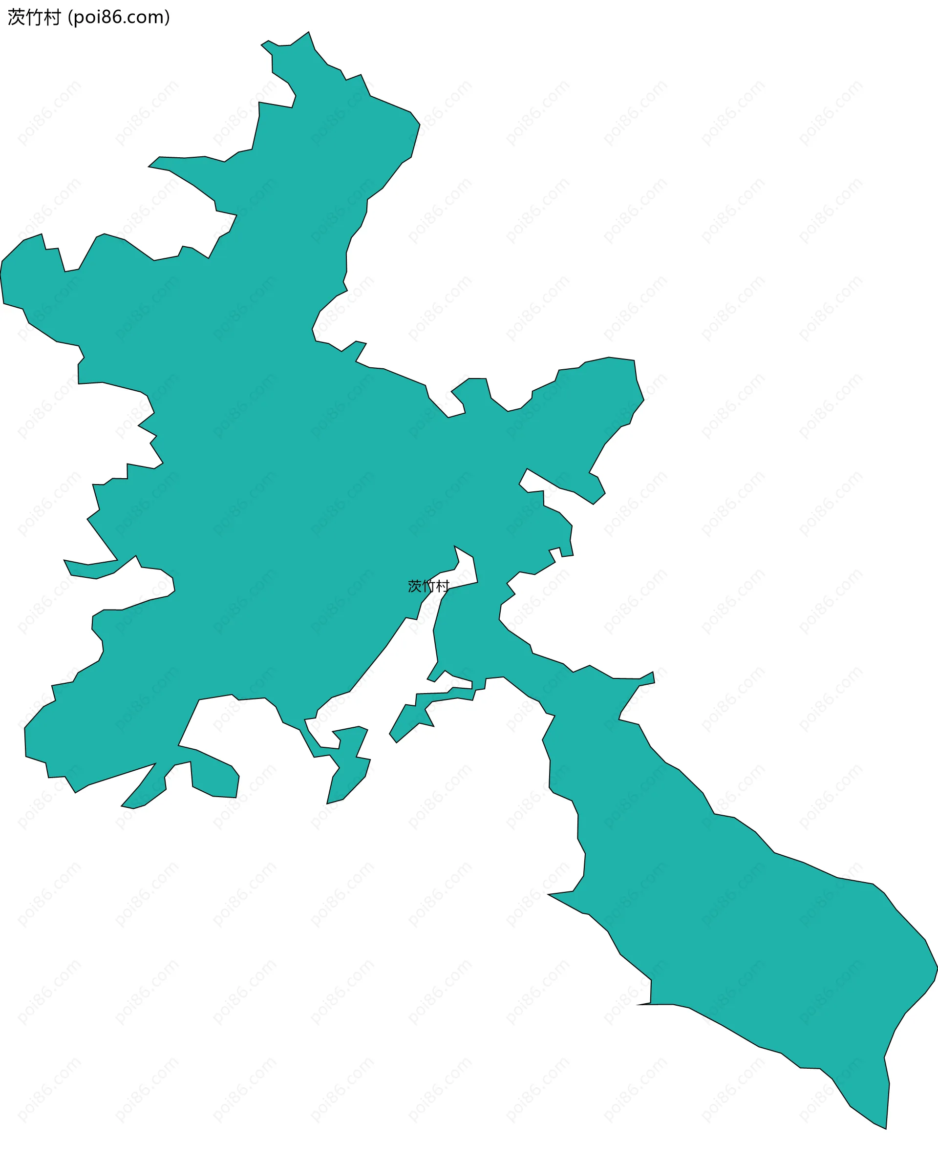 茨竹村边界地图
