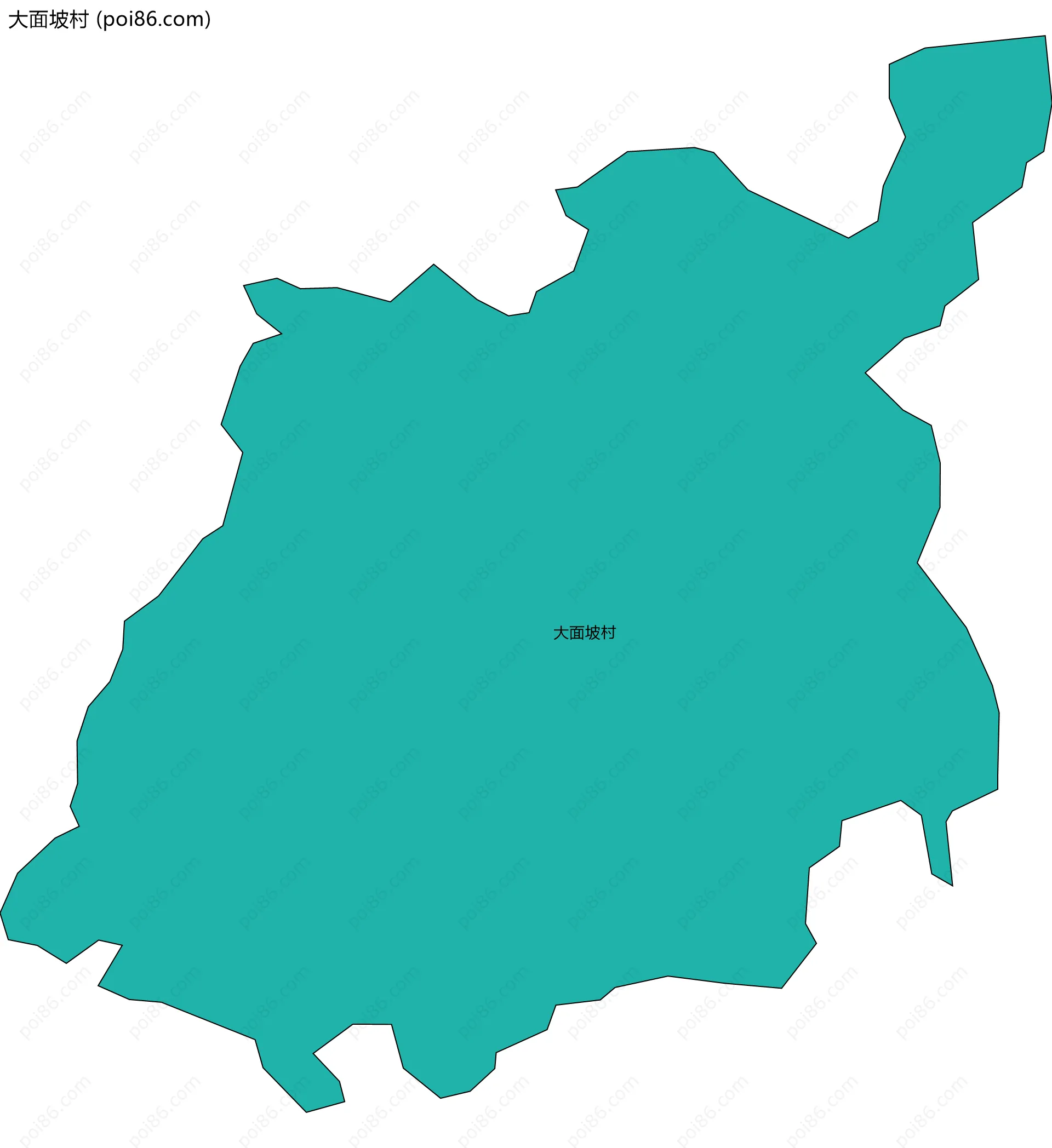 大面坡村边界地图