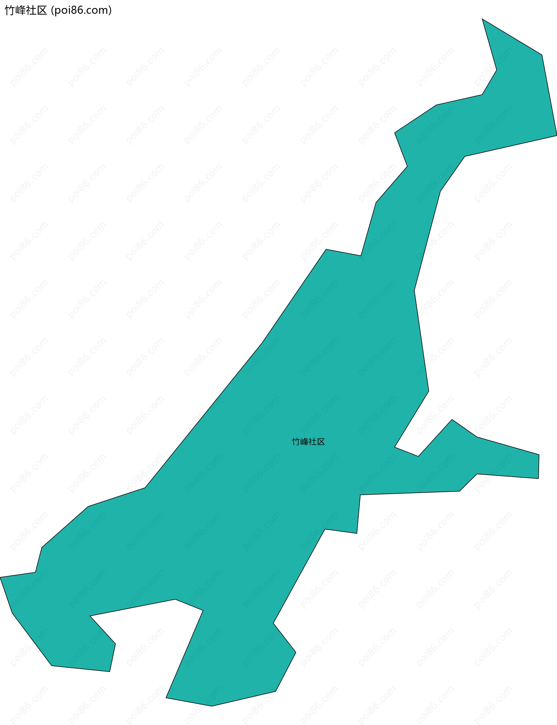 竹峰社区边界地图
