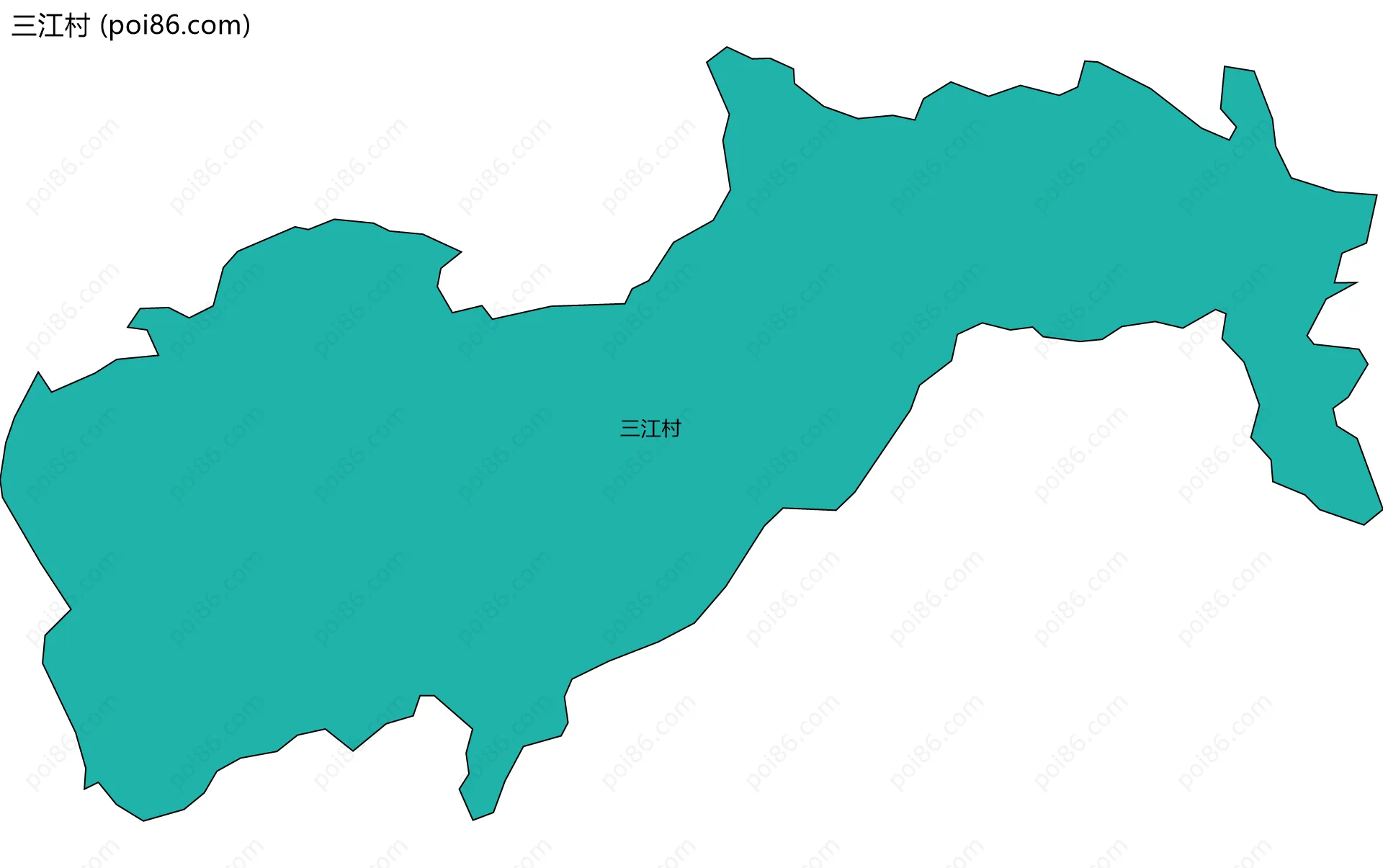 三江村边界地图