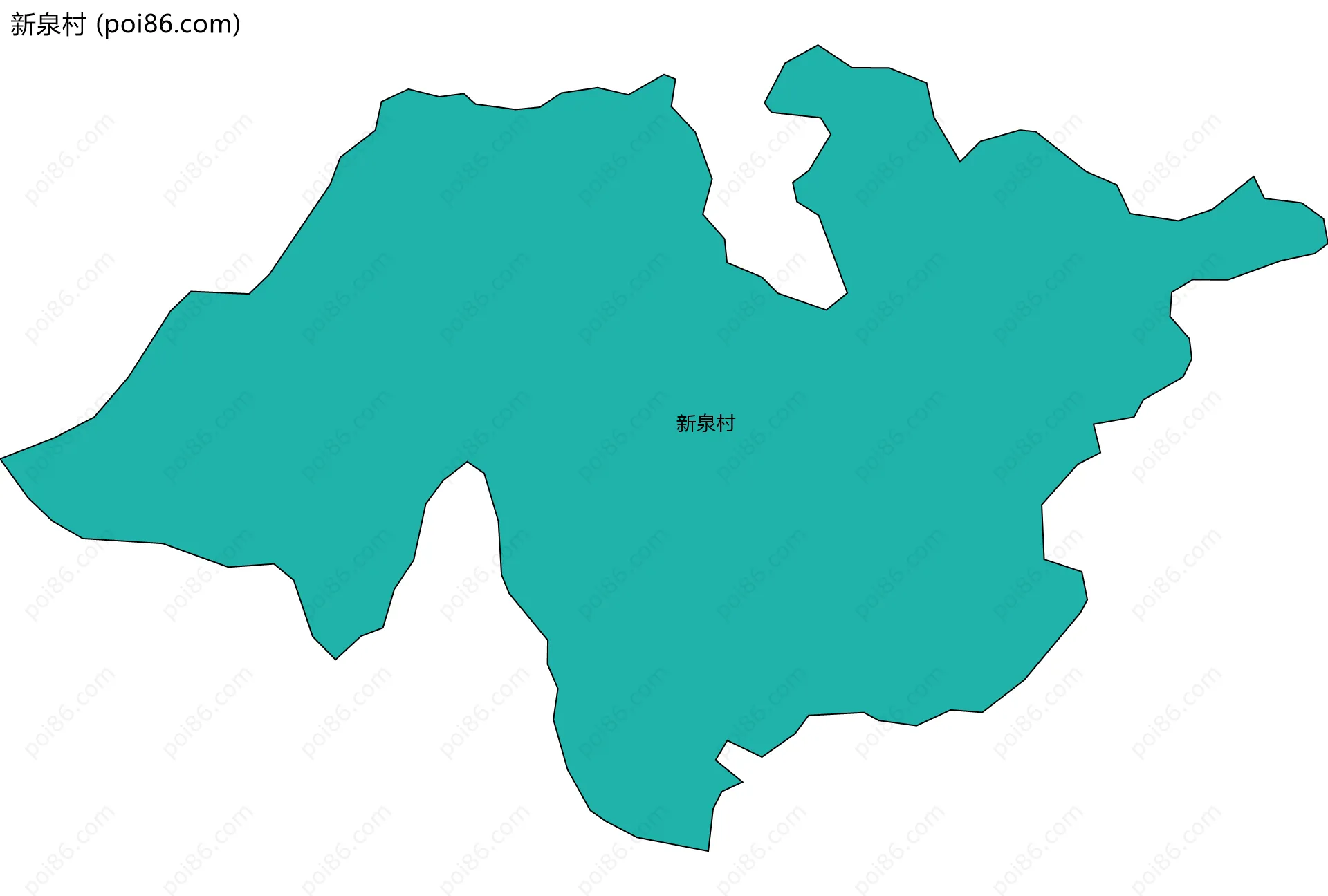 新泉村边界地图