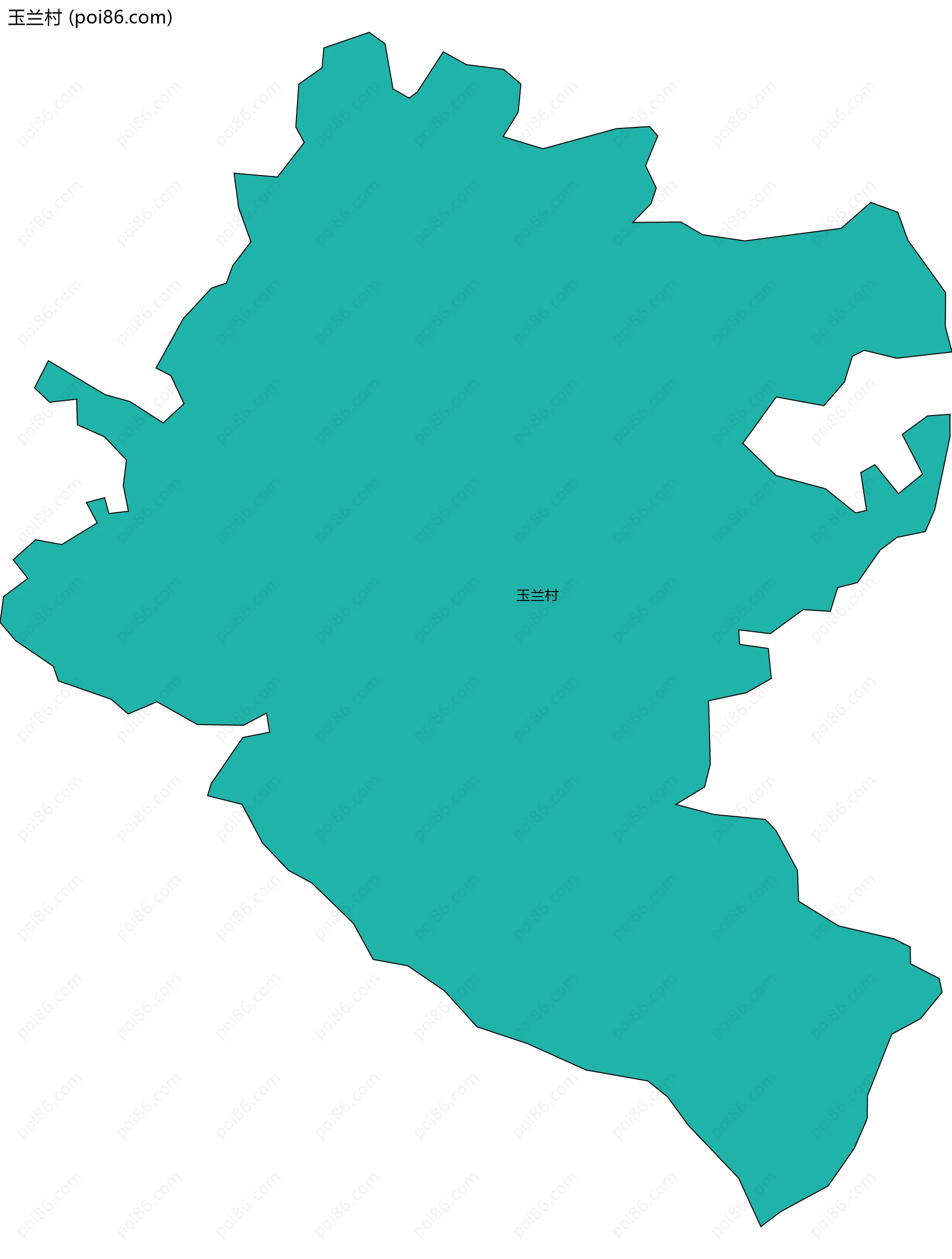 玉兰村边界地图