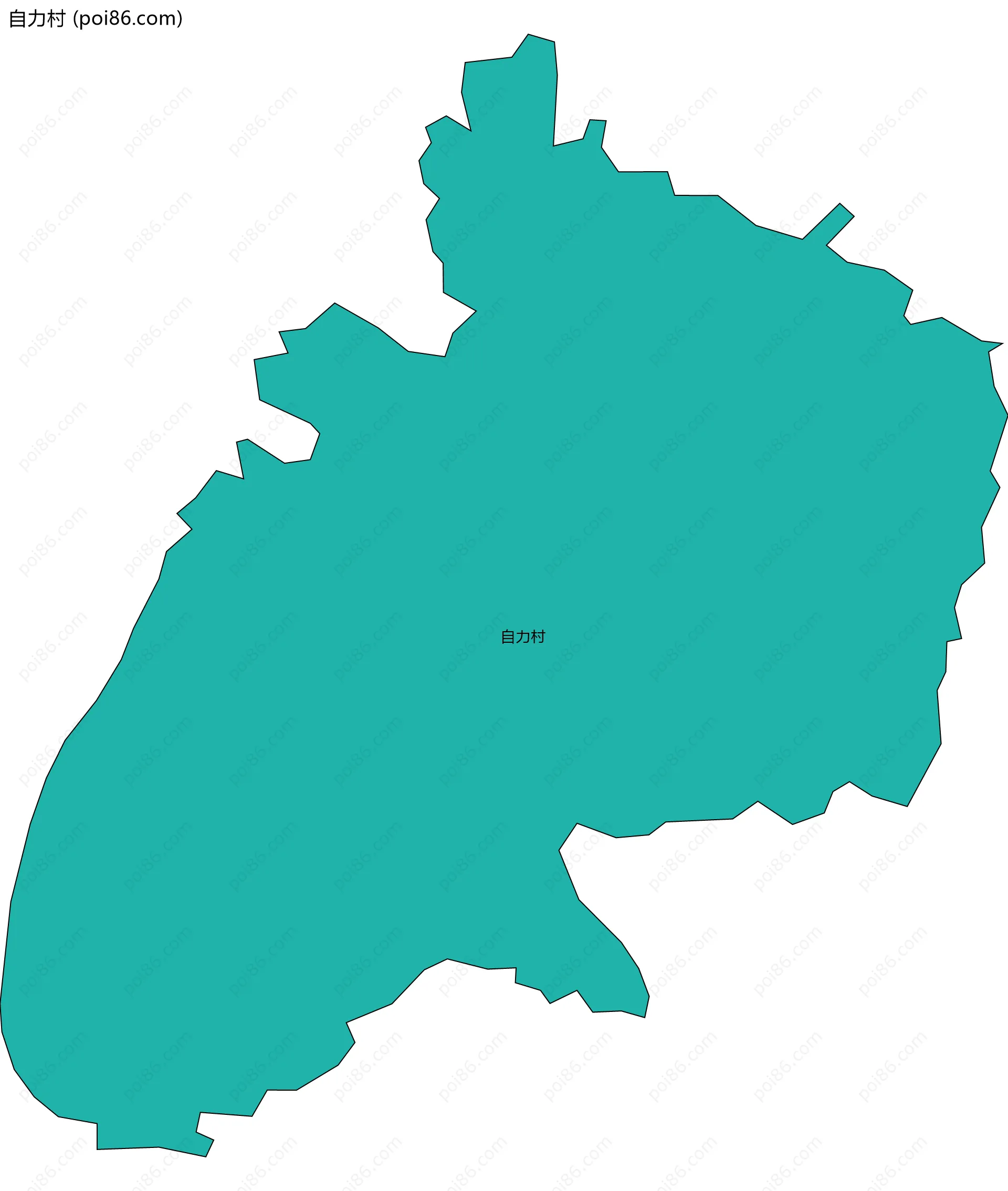 自力村边界地图