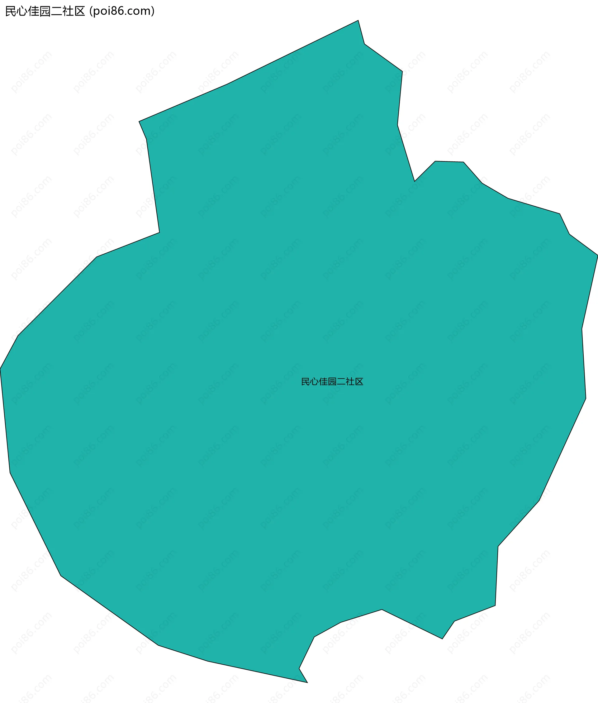 民心佳园二社区边界地图