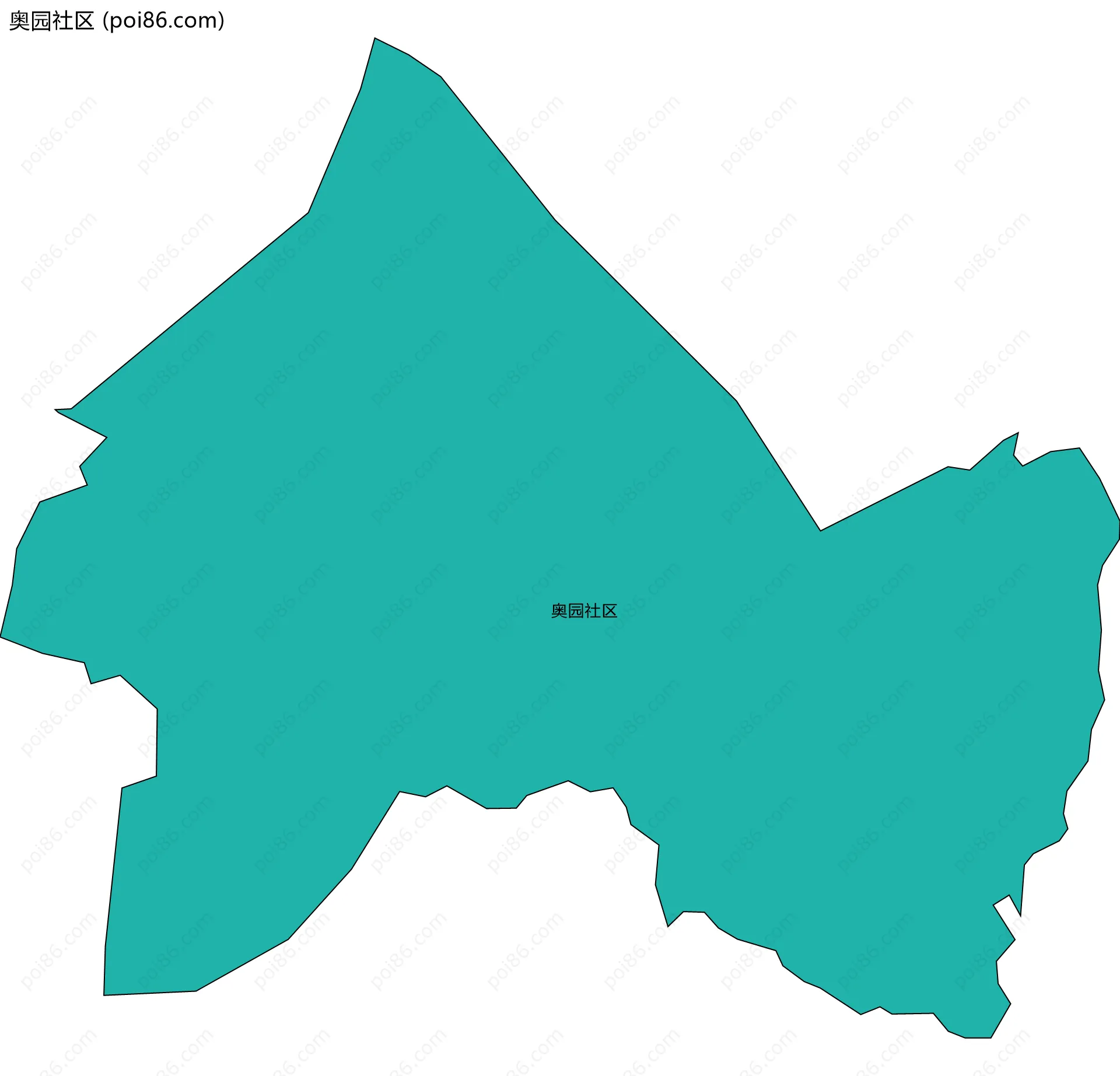 奥园社区边界地图