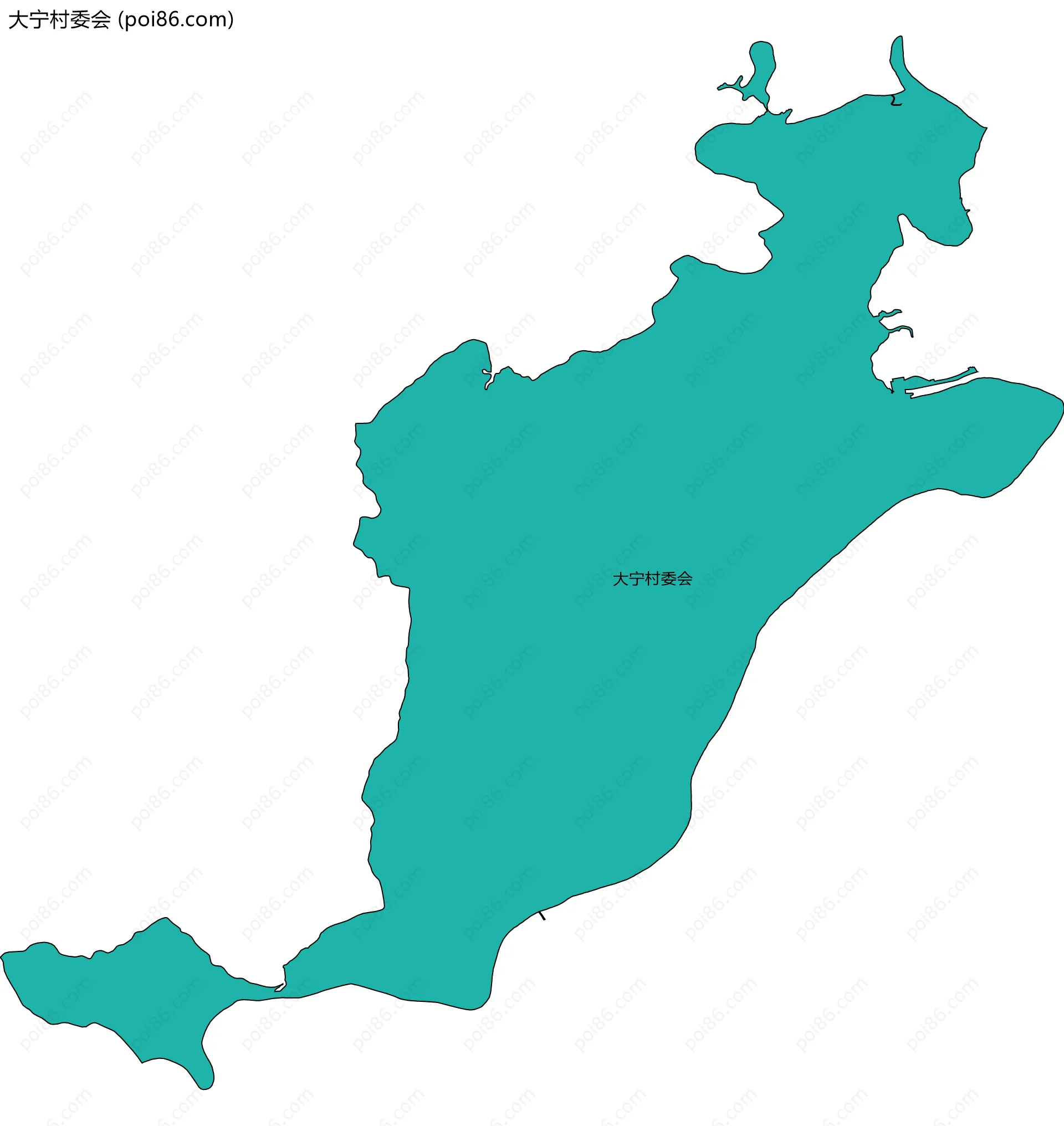 大宁村委会边界地图