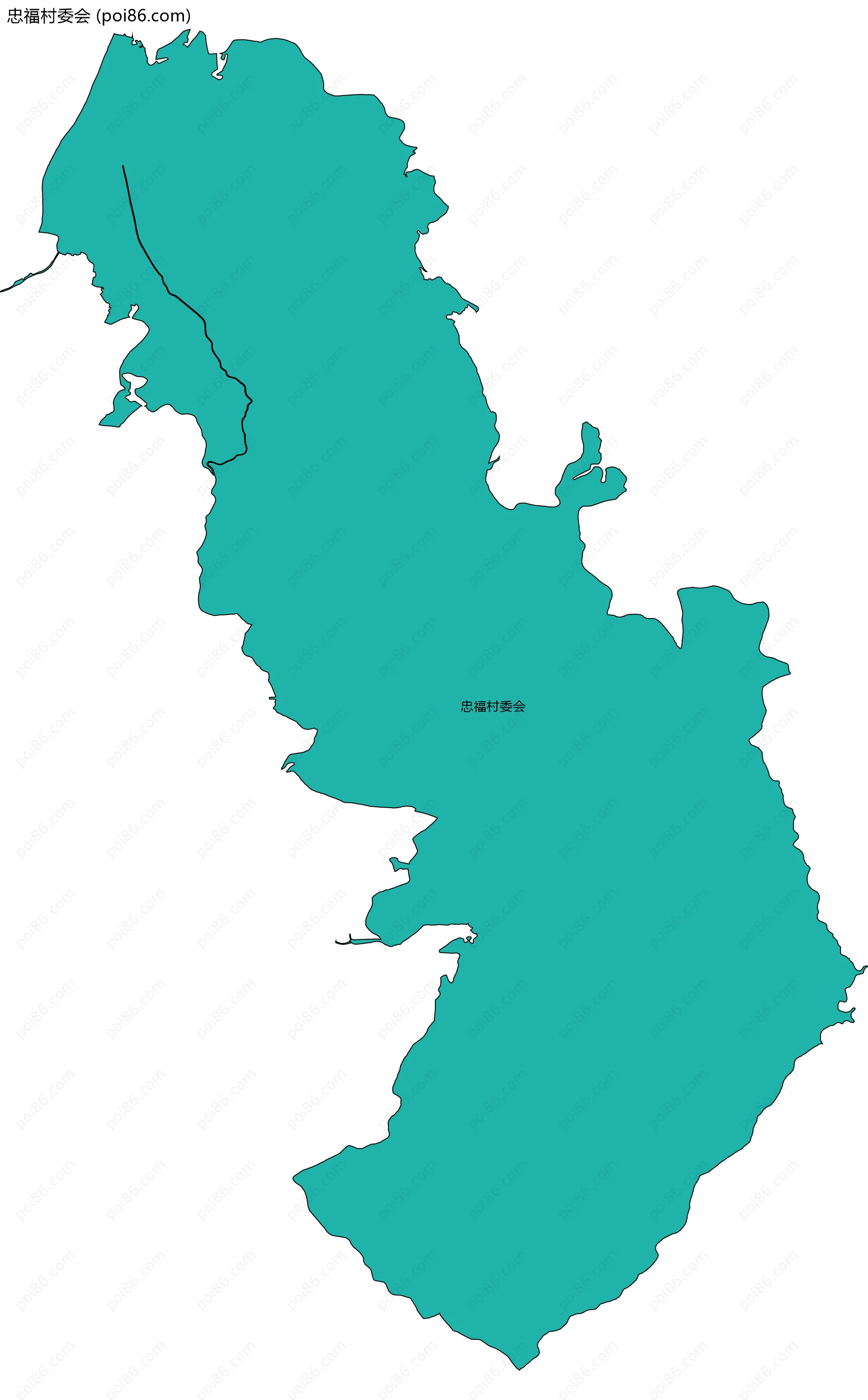 忠福村委会边界地图