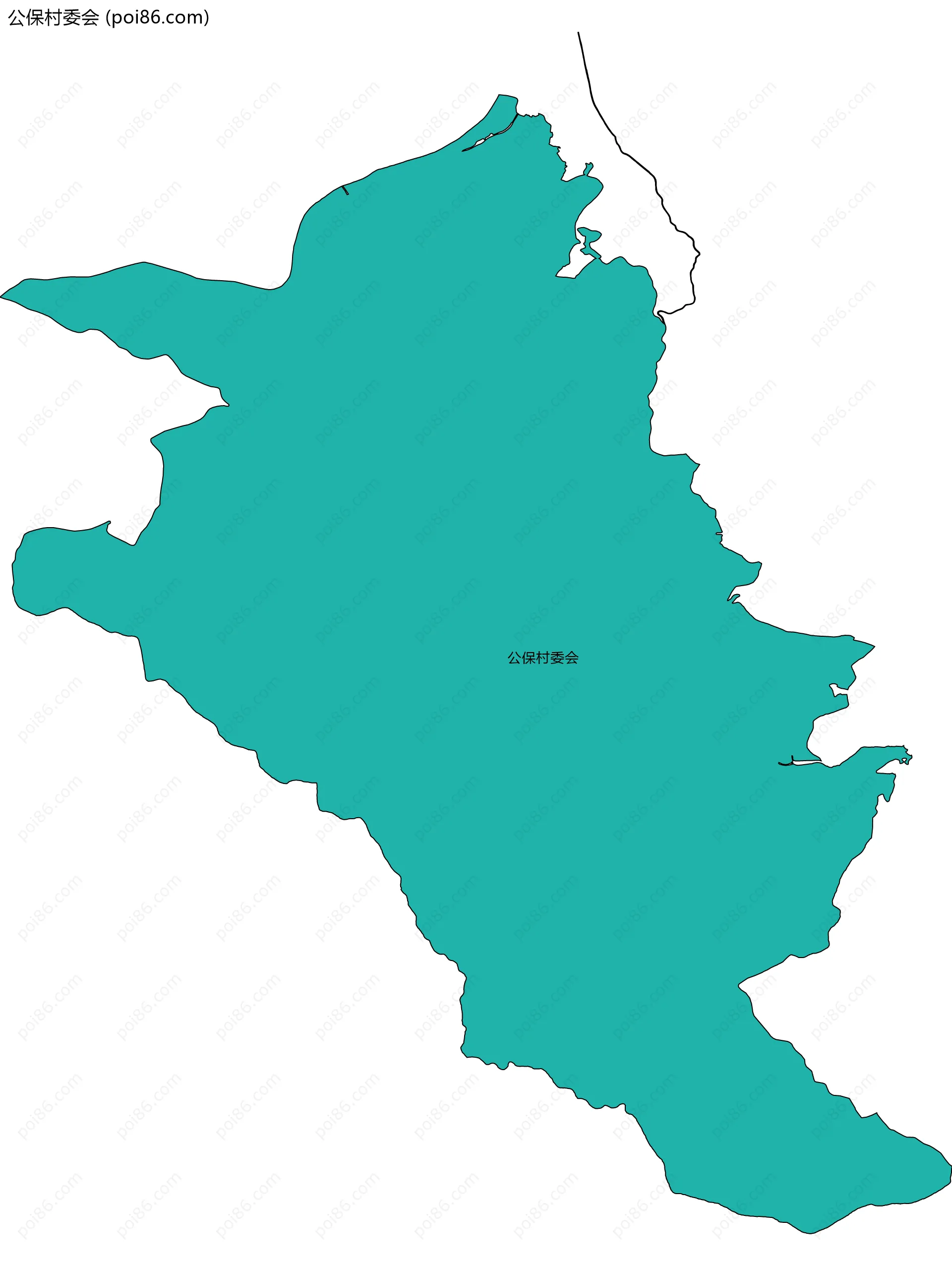 公保村委会边界地图