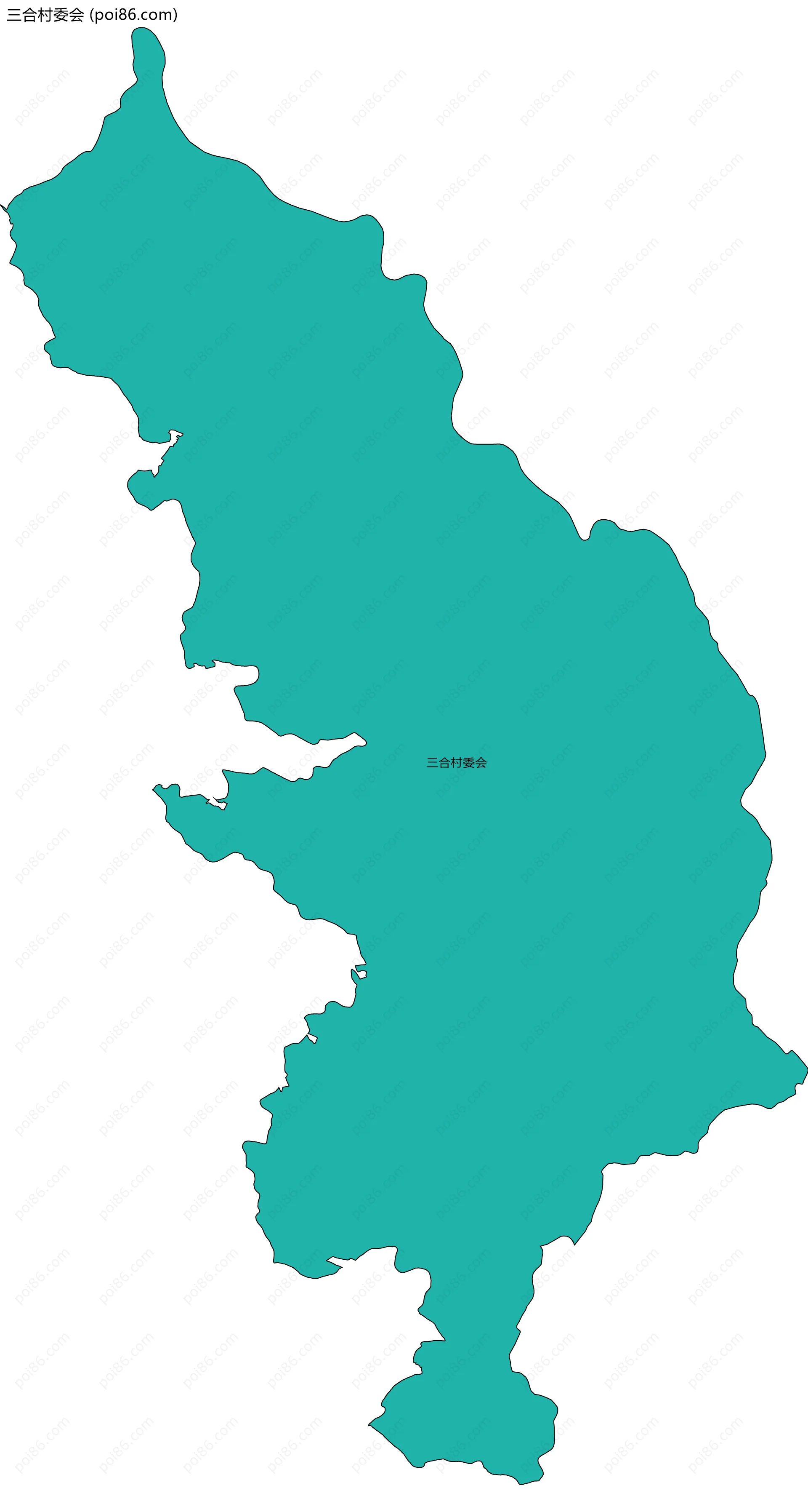 三合村委会边界地图