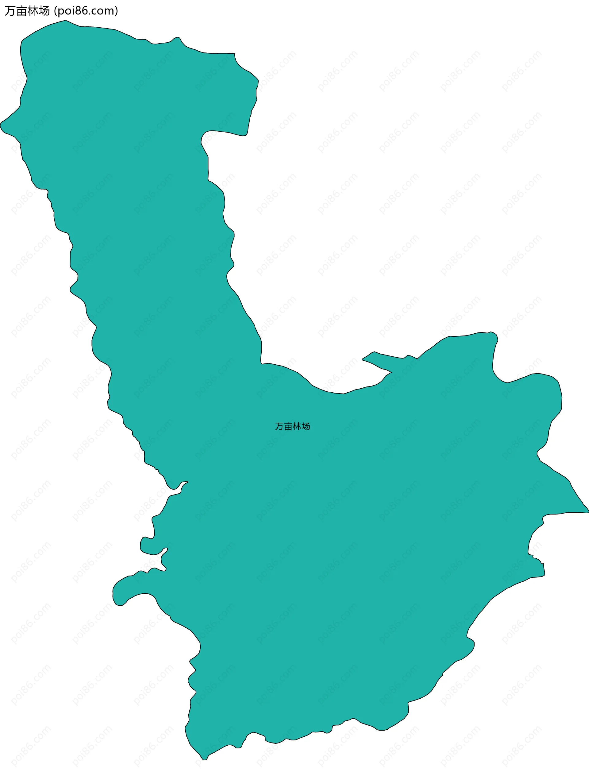 万亩林场边界地图