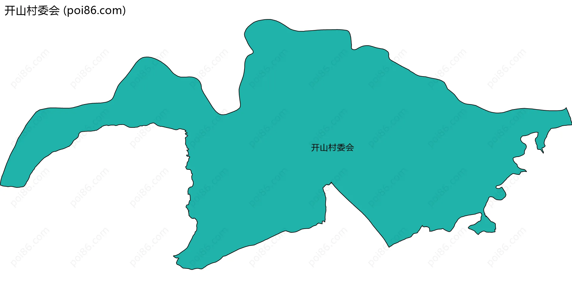 开山村委会边界地图